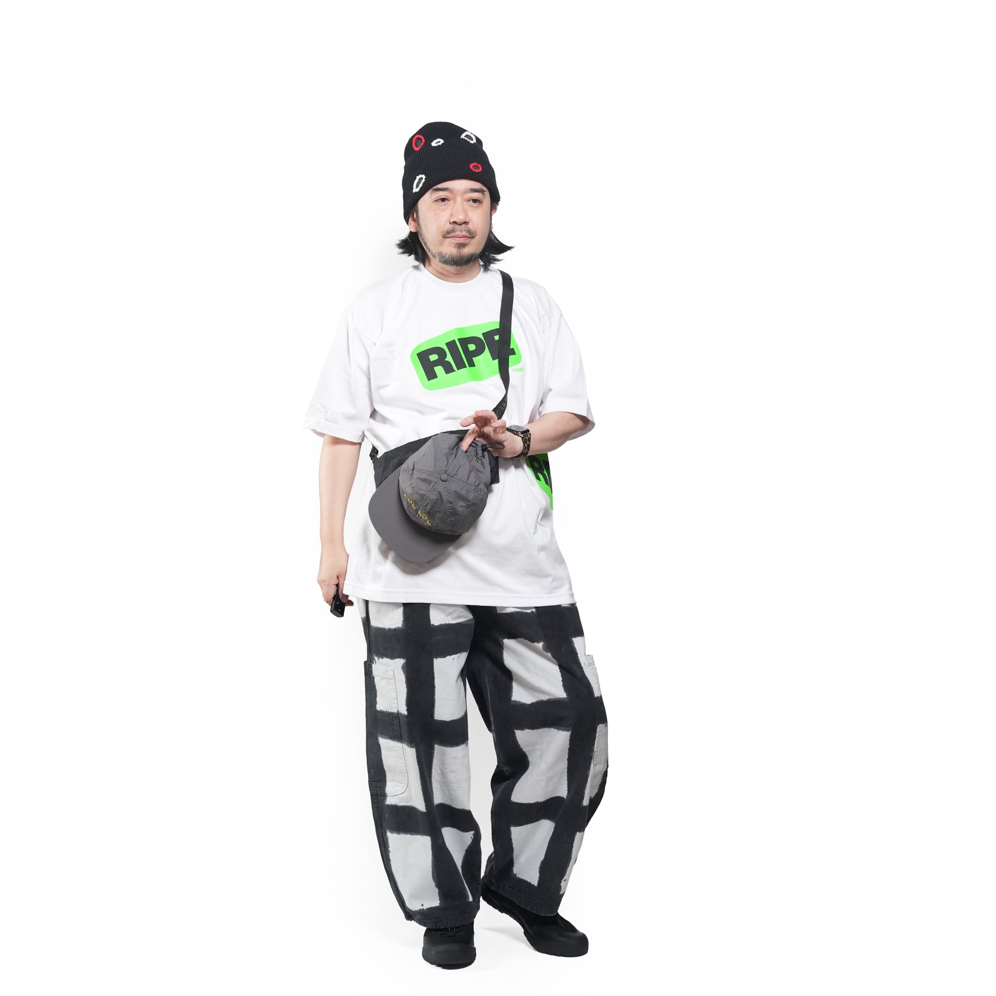 BAP / LOL LOL Wordface BagCap / Color_Gray - Bag : Black