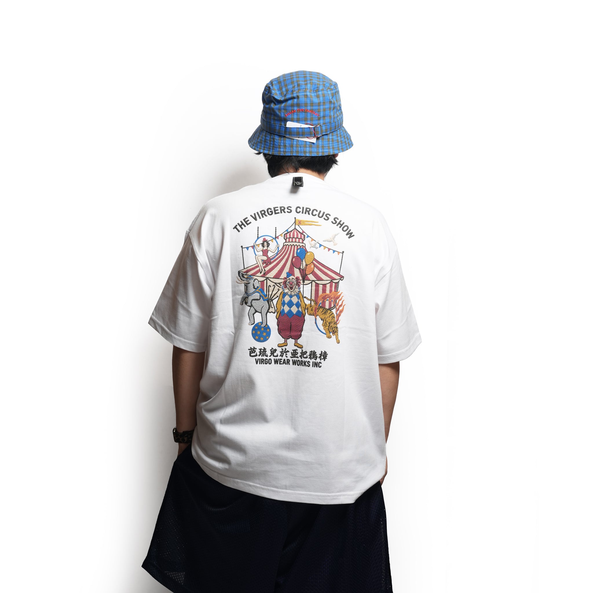 VGW Circus Wide Tee – White | VIRGOwearworks