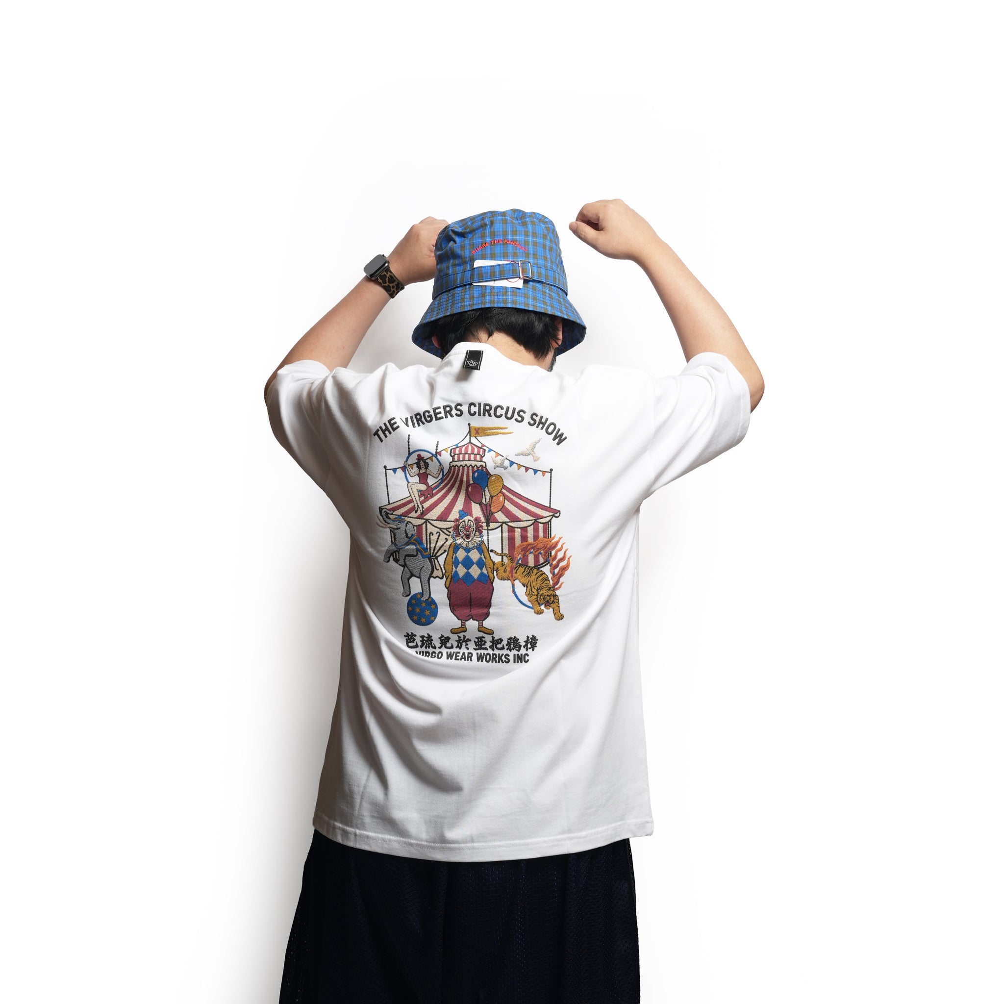 VGW Circus Wide Tee – White | VIRGOwearworks
