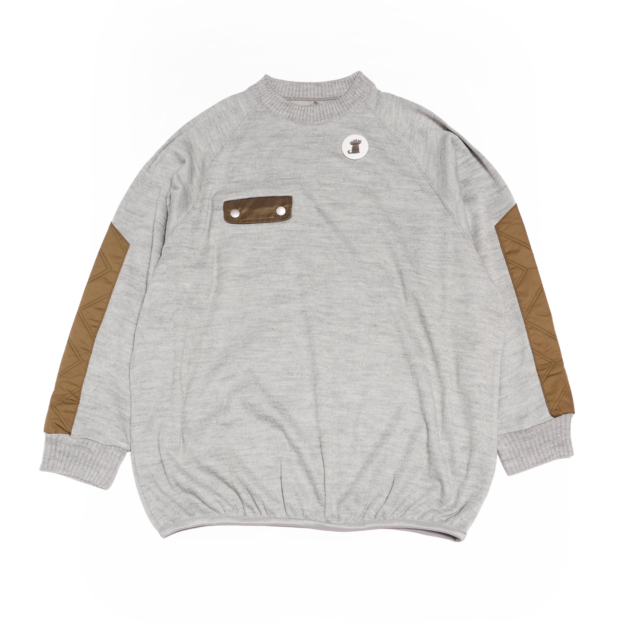 Quilt Patch Pulover – Grey | BEDSIDEDRAMA