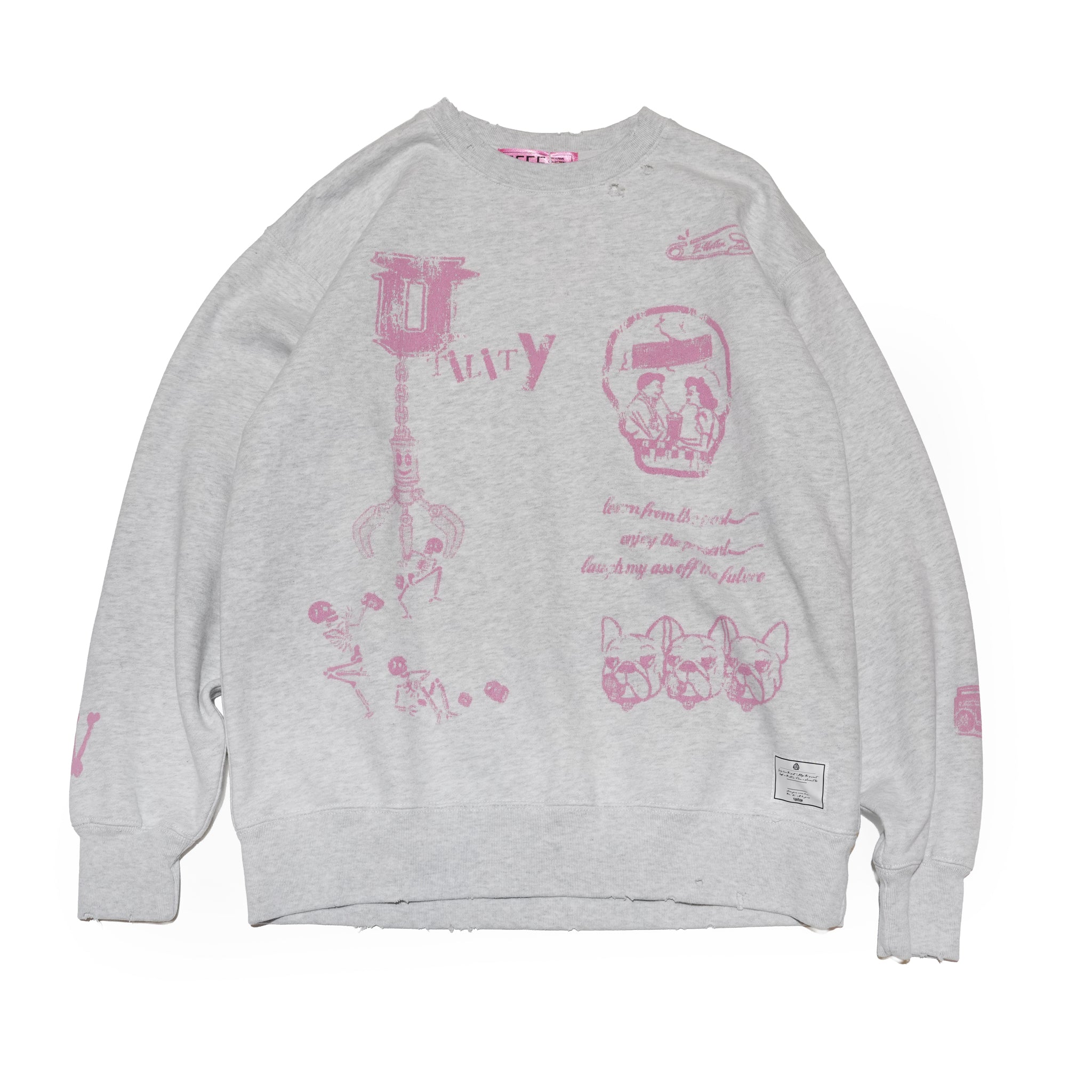 Salvage sweat shirts – Ash | EFFECTEN