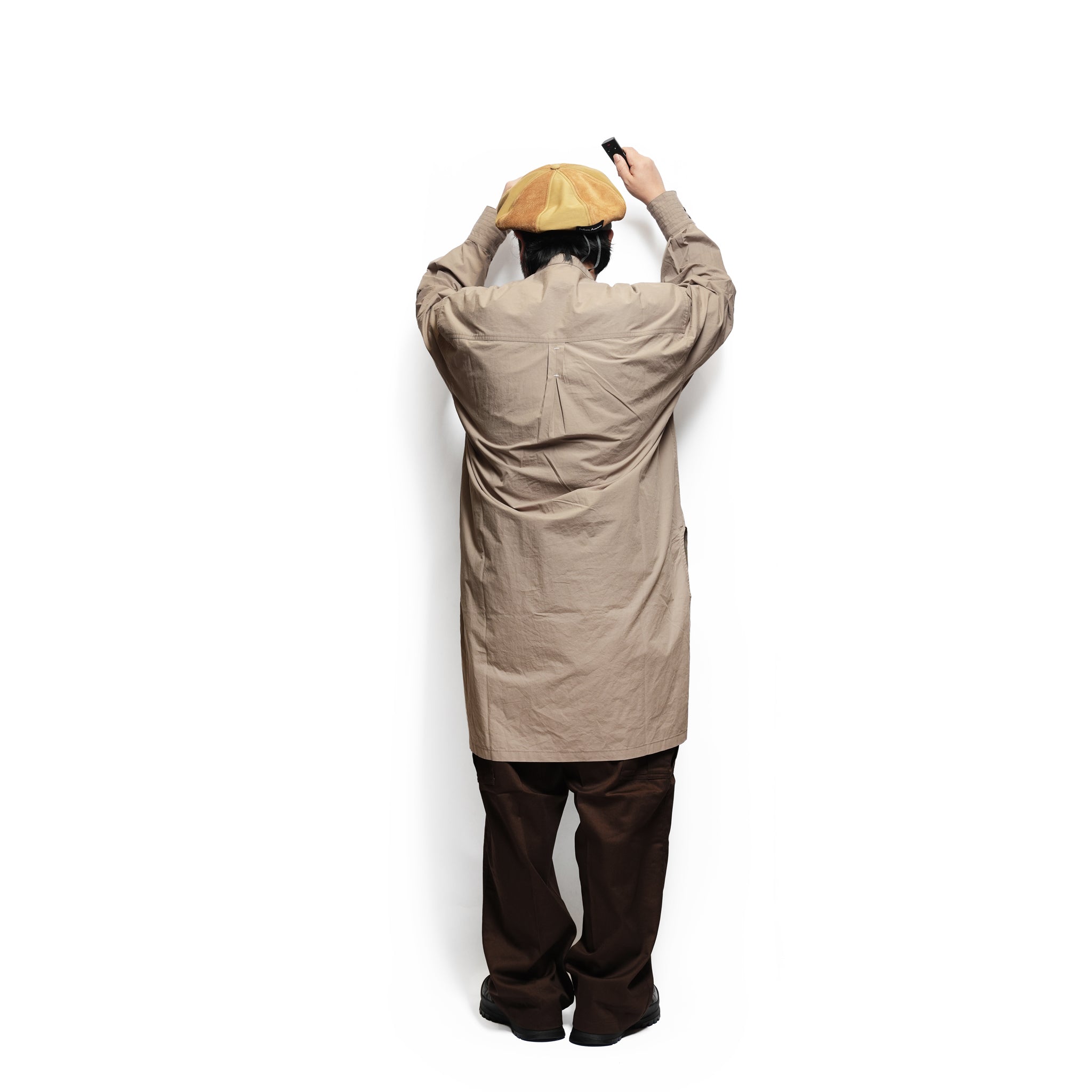 Cotton Typewriter Round Slit Long Officer Shirt <#greige> | 〼〼 MASU MASU