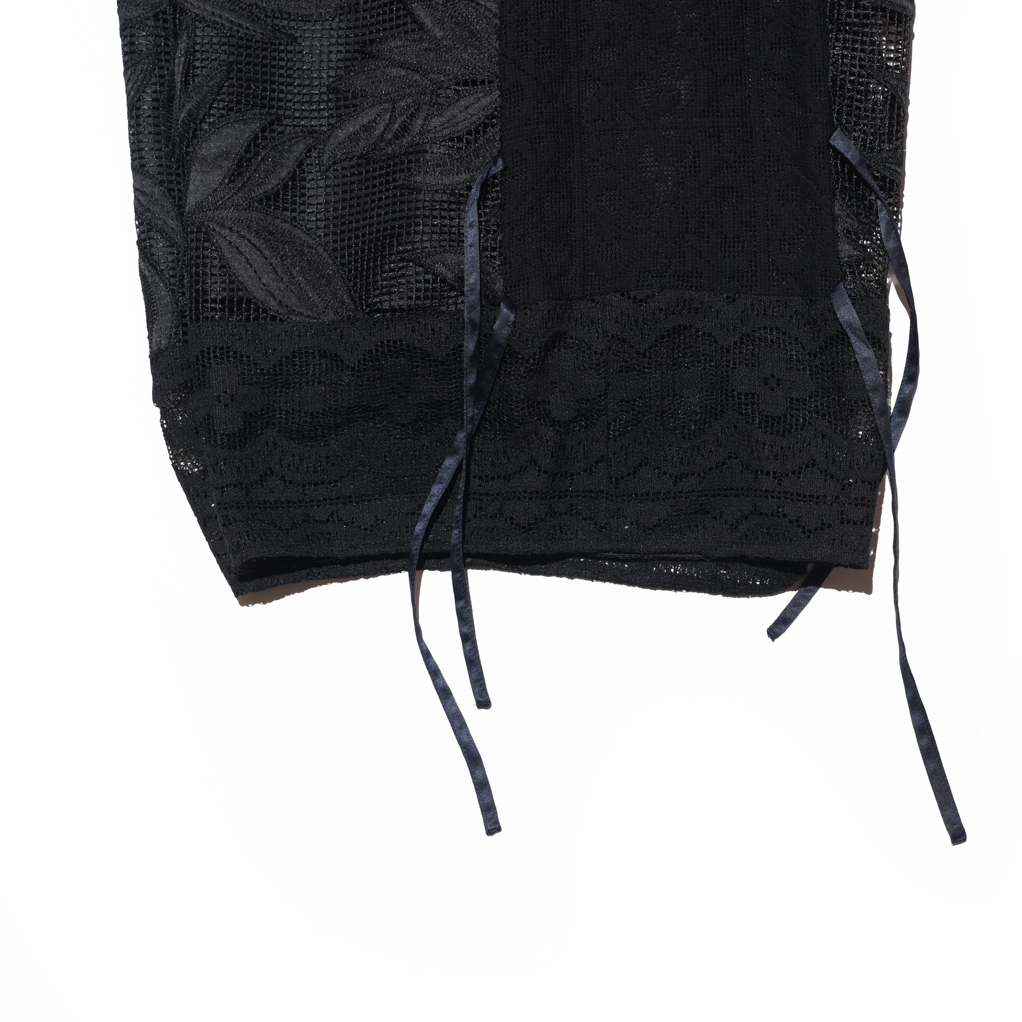 lace combination pant – Black | WHYTO
