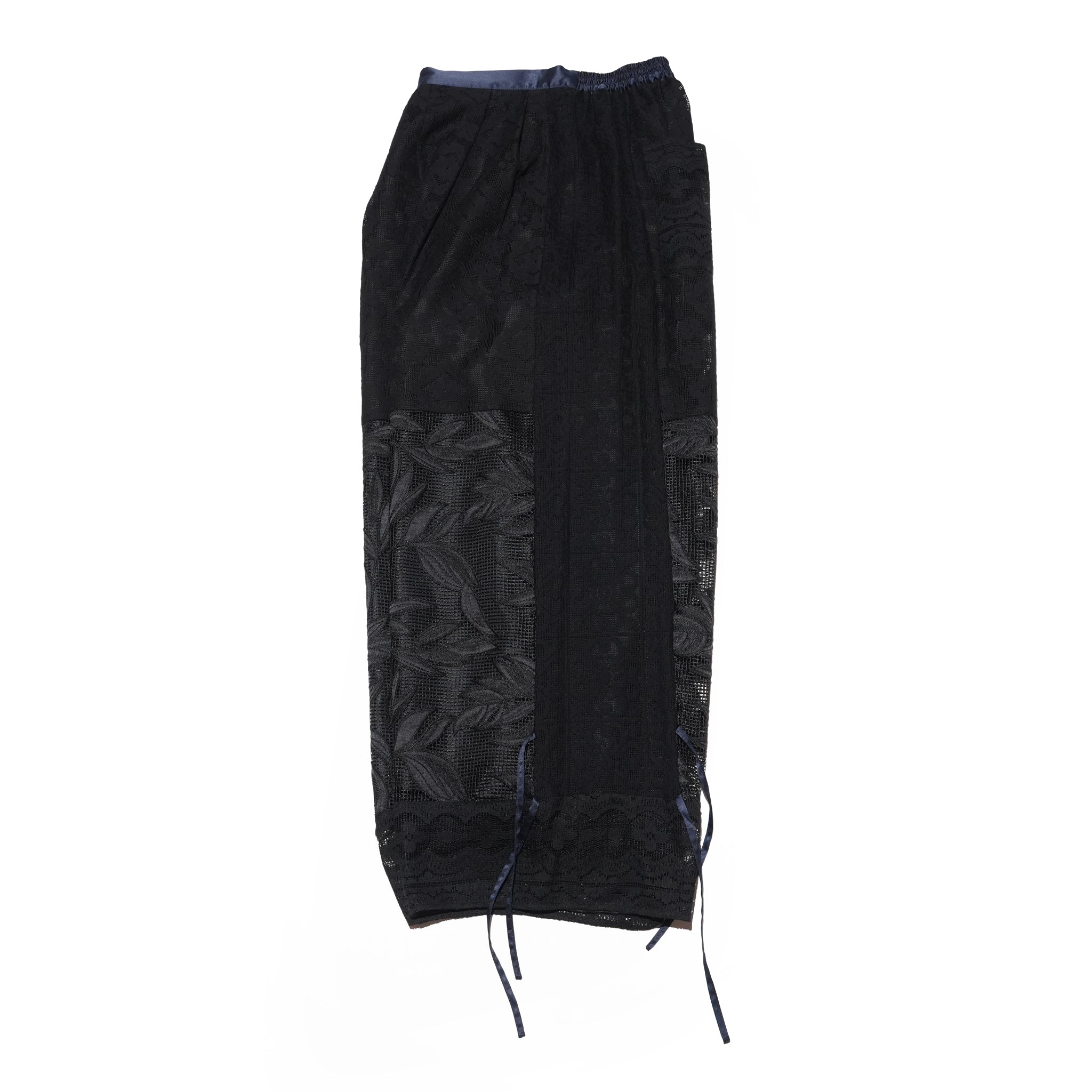 lace combination pant – Black | WHYTO