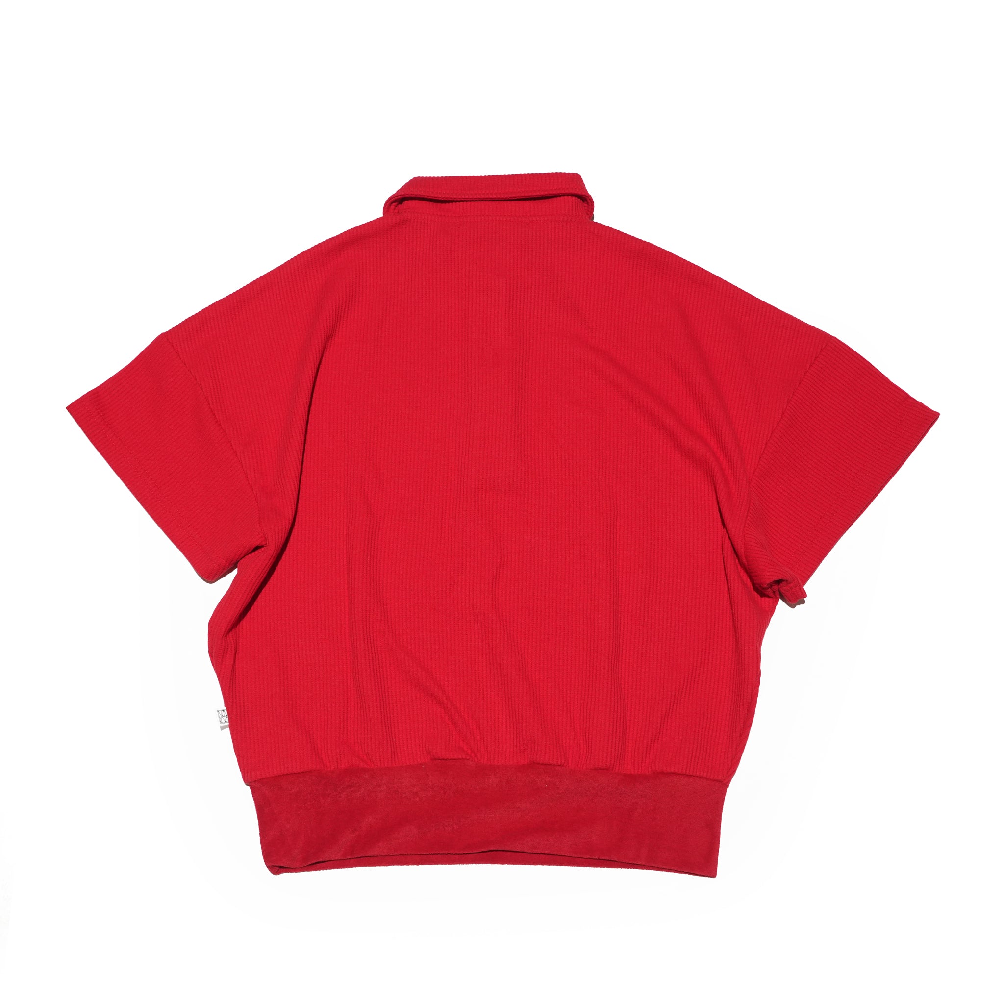 AJ WAFFLE SS SWEATSHIRT – Poppy Red | ARAMINTA JAMES
