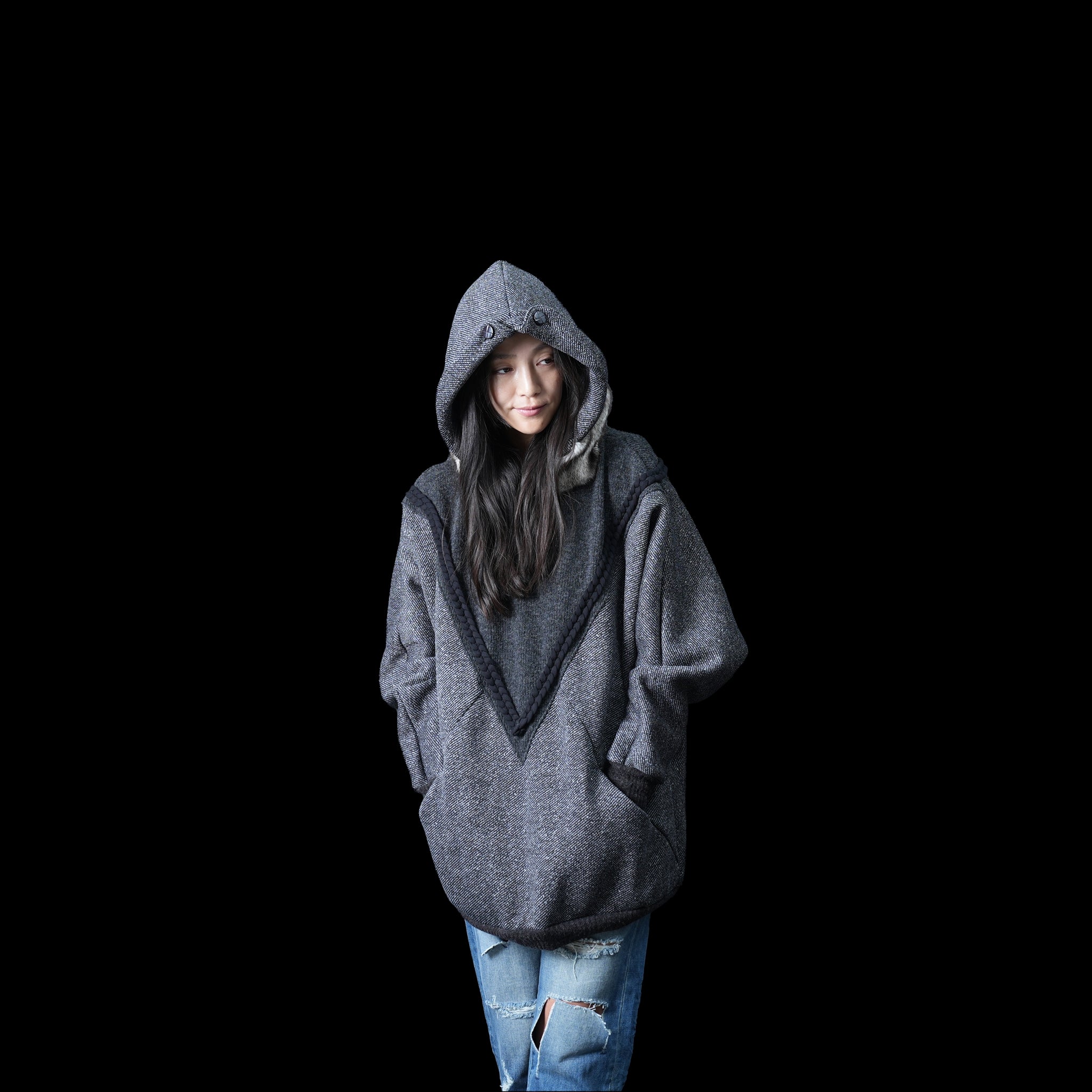 No:bsd23AW-27 | Name:Northern Hoodie | Color:Black【BEDSIDEDRAMA_