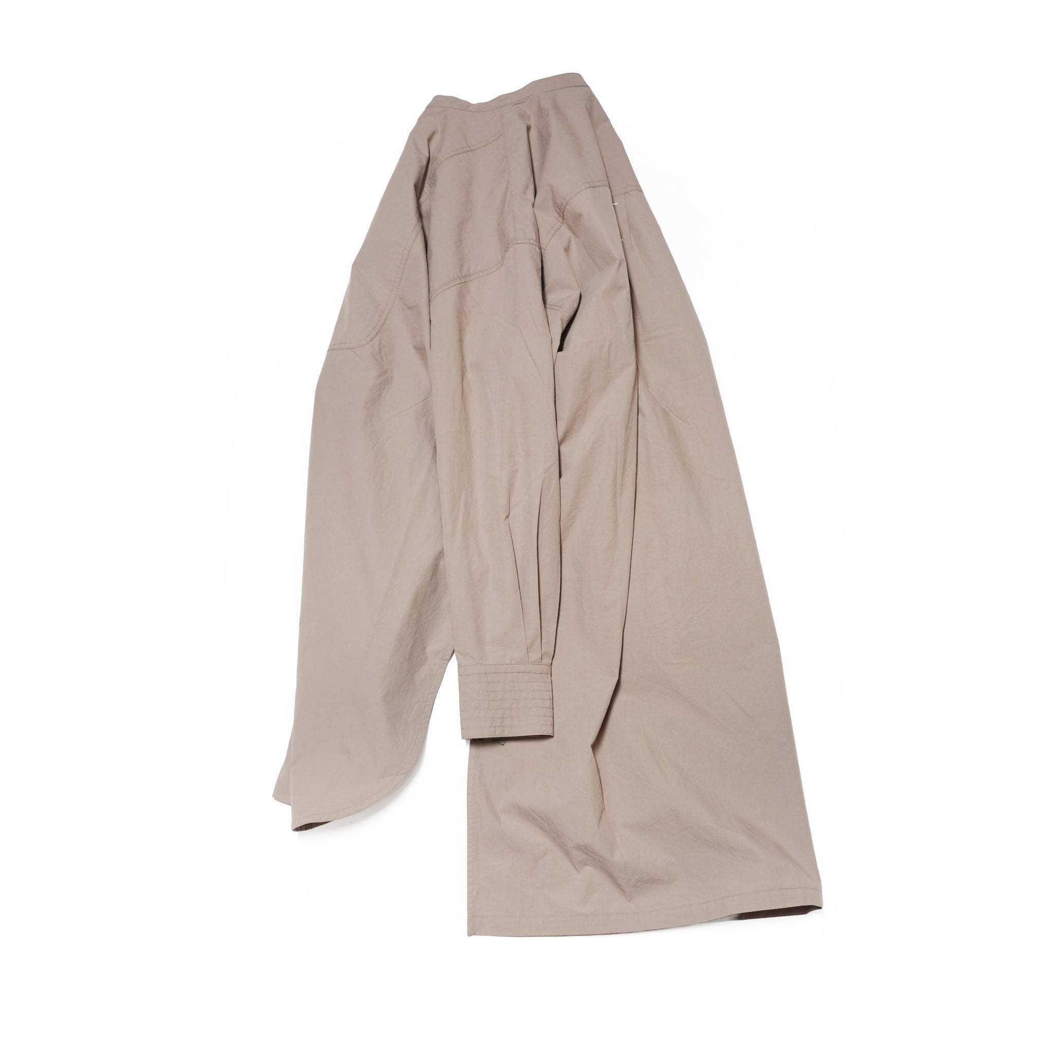 Cotton Typewriter Round Slit Long Officer Shirt <#greige> | 〼〼 MASU MASU
