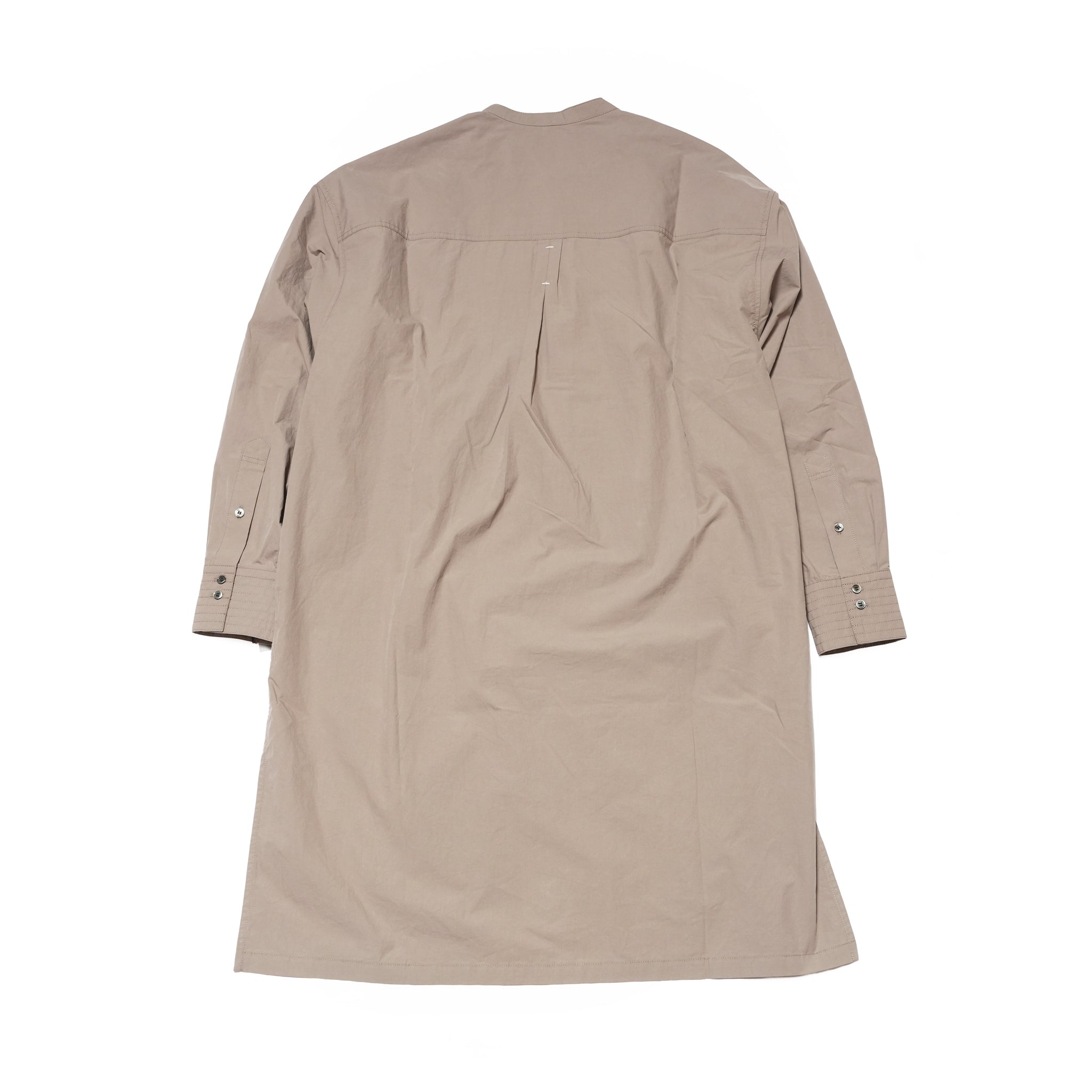 Cotton Typewriter Round Slit Long Officer Shirt <#greige> | 〼〼 MASU MASU