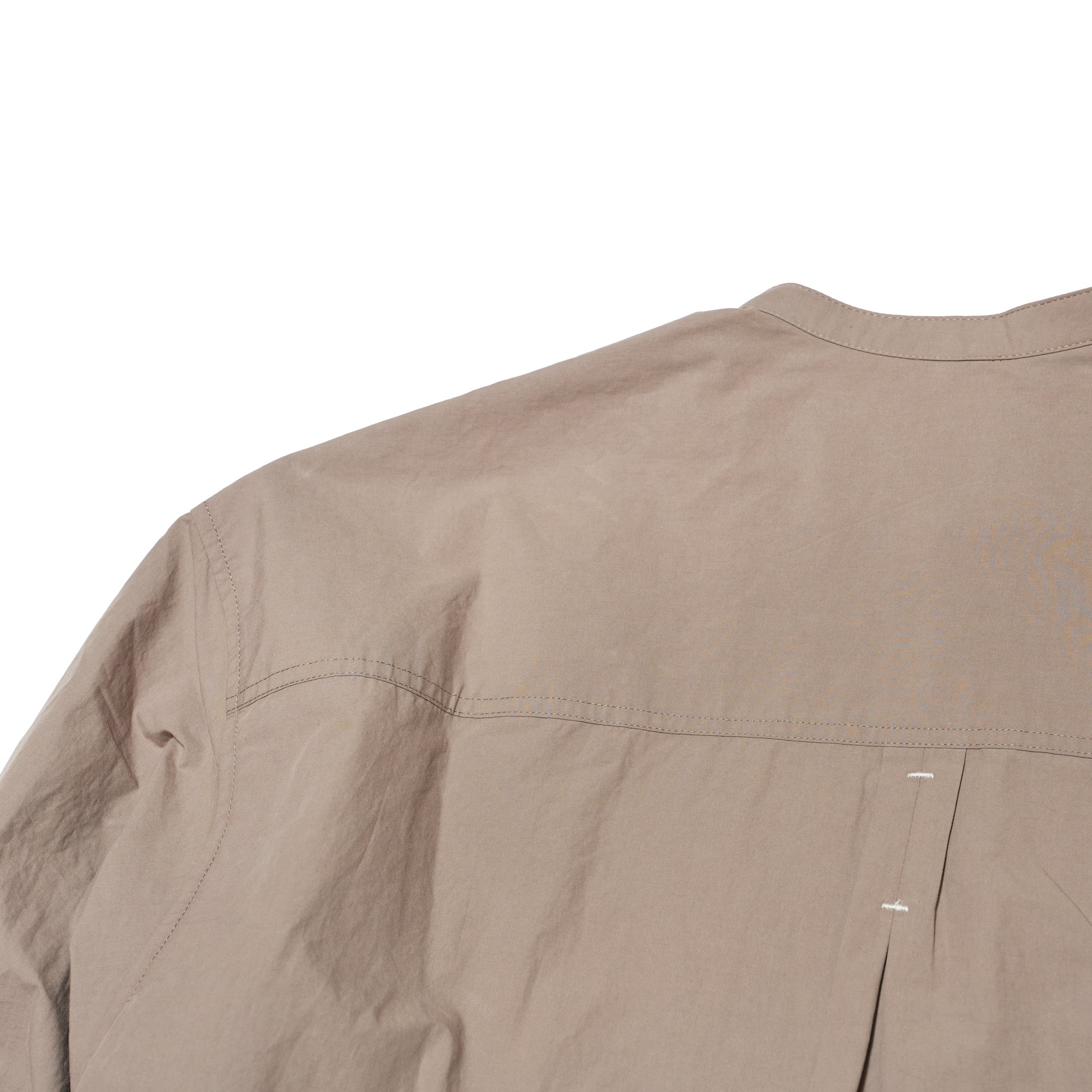 Cotton Typewriter Round Slit Long Officer Shirt <#greige> | 〼〼 MASU MASU