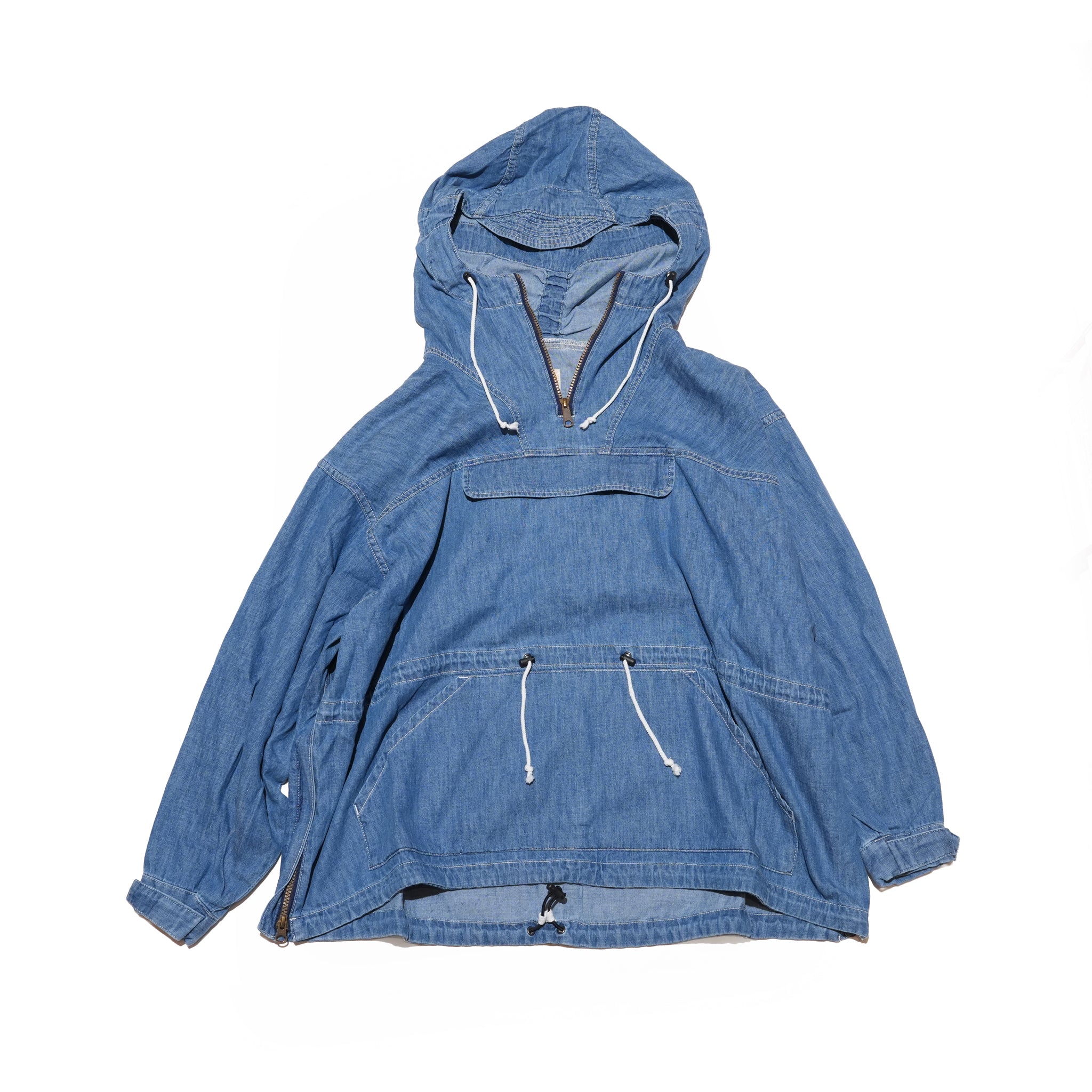 Richie_anorak hoodie(6.5oz denim) | Color_Blue Denim Vintagewash | No_CBC-ImSt-107_Blue Denim Vintagewash | IMPRESTORE