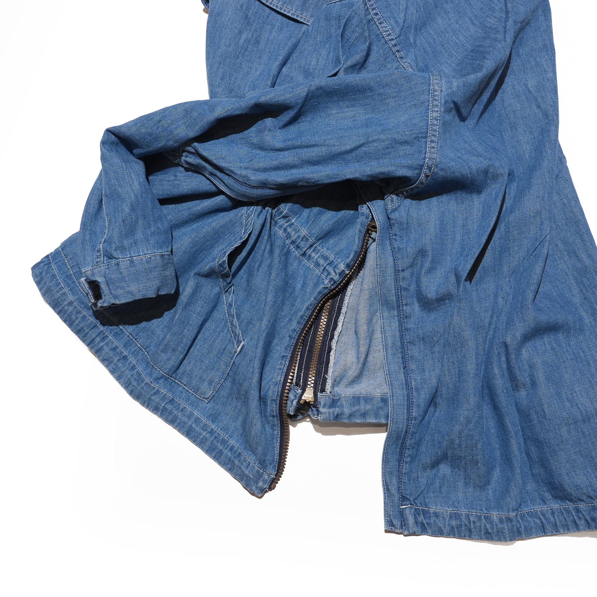 Richie_anorak hoodie(6.5oz denim) – Blue Denim Vintagewash | IMPRESTORE