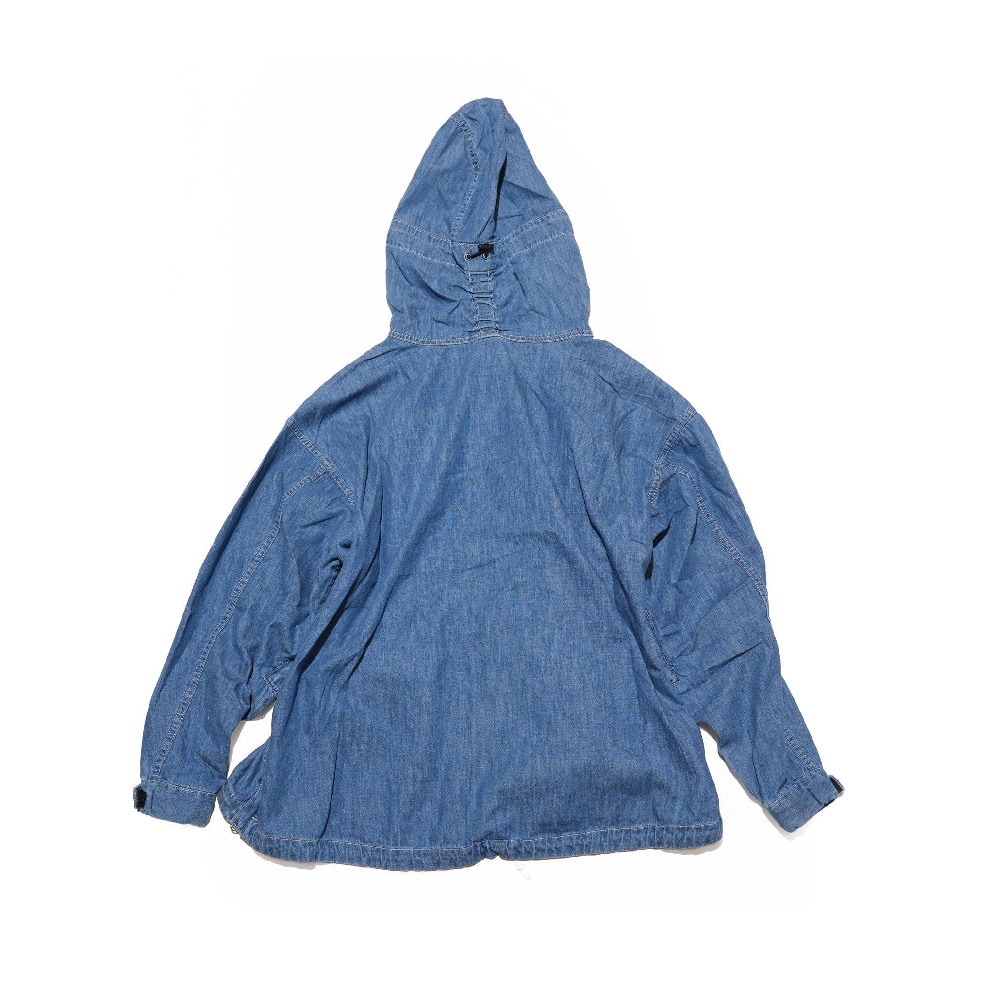 Richie_anorak hoodie(6.5oz denim) – Blue Denim Vintagewash | IMPRESTORE
