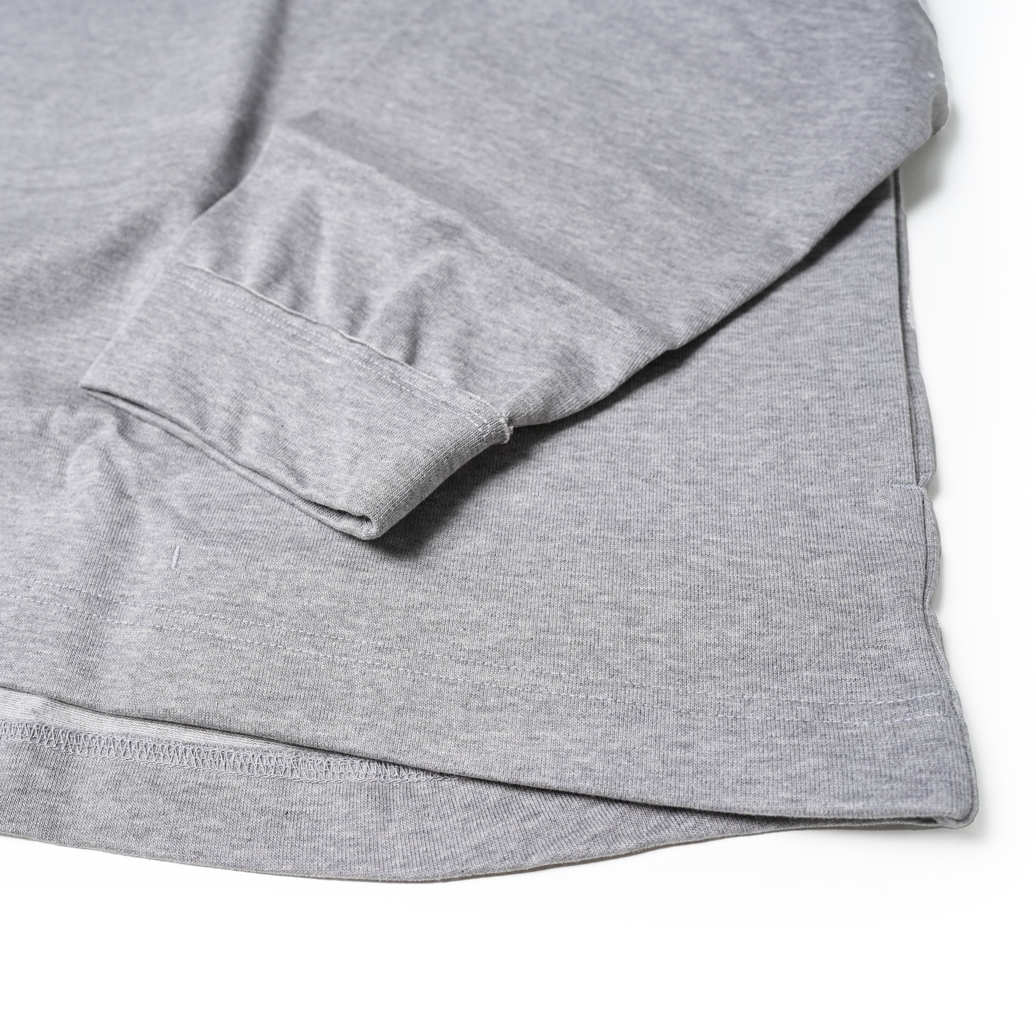 No:UN-012_AW23 | Name:BOX COTTON TEE L/S | Color:Heather Gray