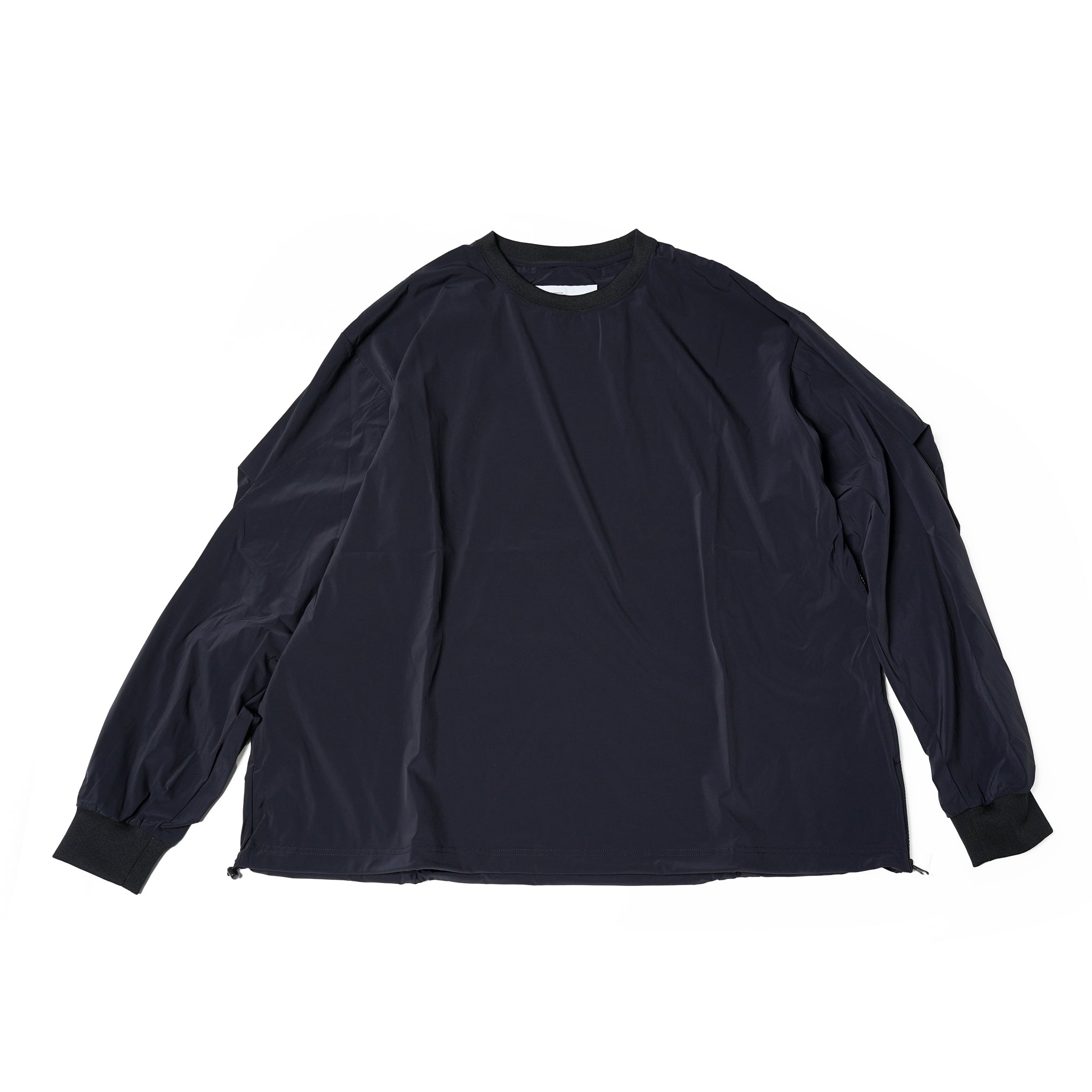 No:UN-009_AW23 | Name:BOX STRETCH SMOCK L/S | Color:Black【UNTRACE_アントレース】