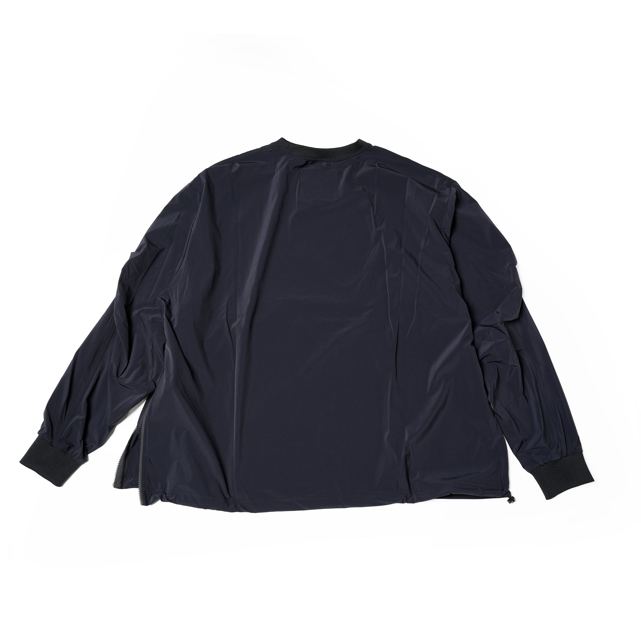 No:UN-009_AW23 | Name:BOX STRETCH SMOCK L/S | Color:Black【UNTRACE