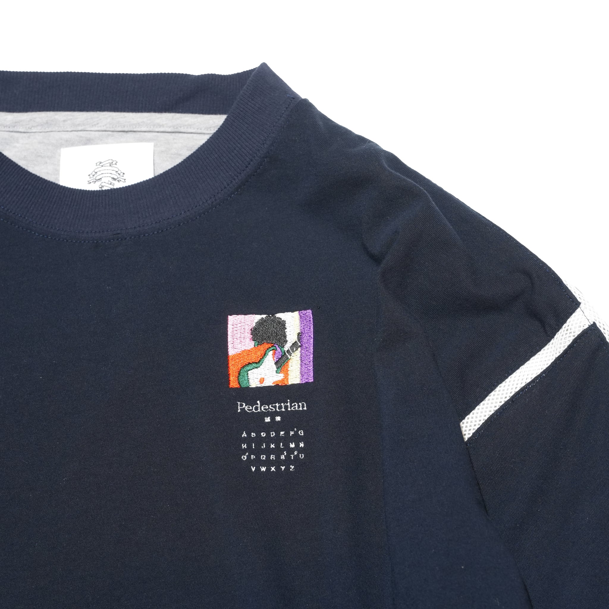 COMPLEXITY BORDER L/S TEE– Navy | STOF