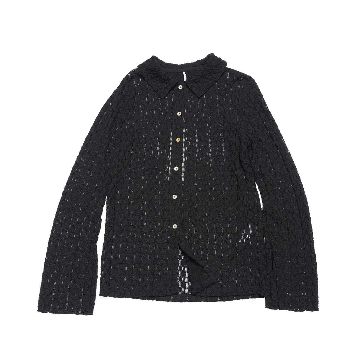 lace button shirt – Black | WHYTO