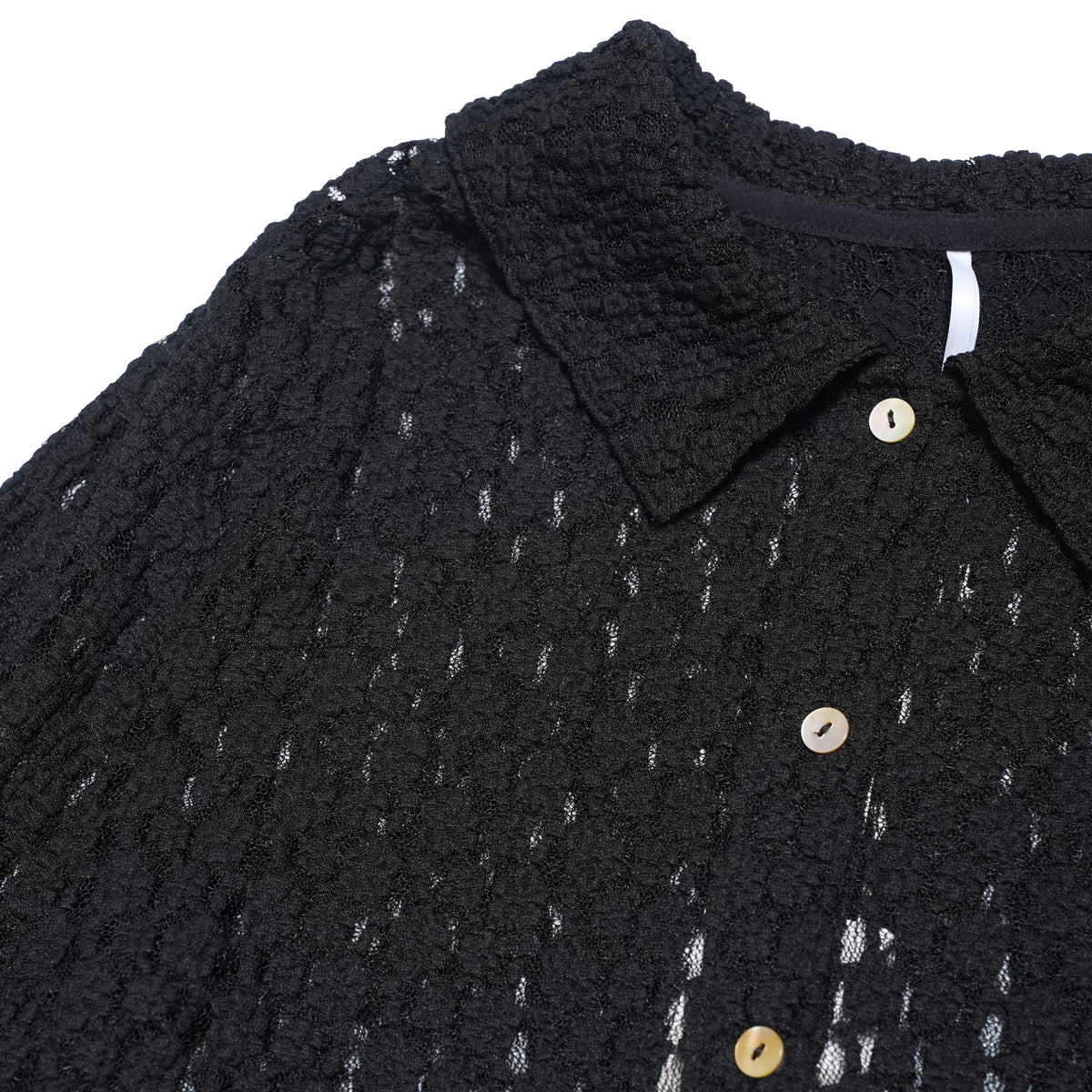 lace button shirt – Black | WHYTO