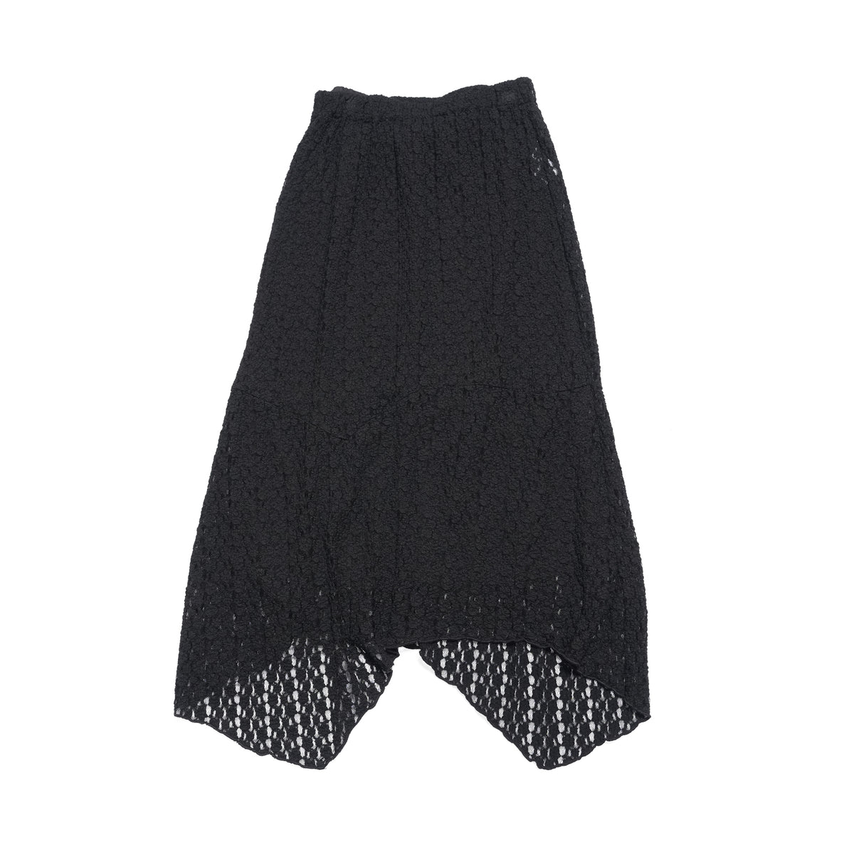 lace asymmetry skirt – Black | WHYTO