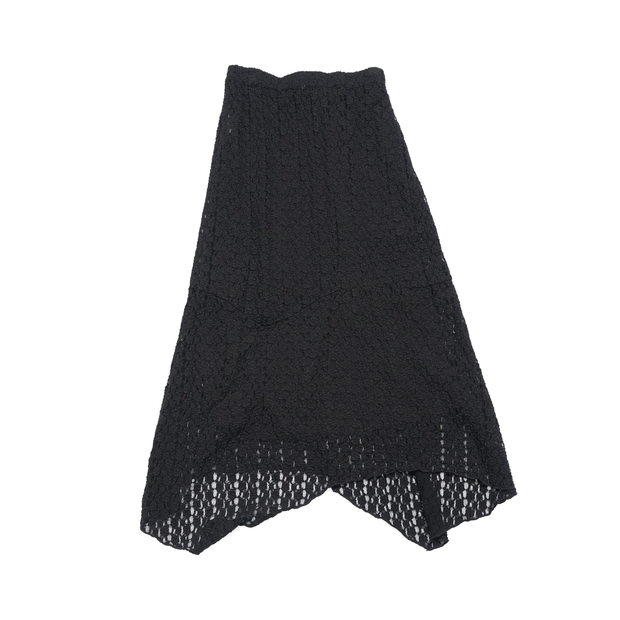 lace asymmetry skirt – Black | WHYTO