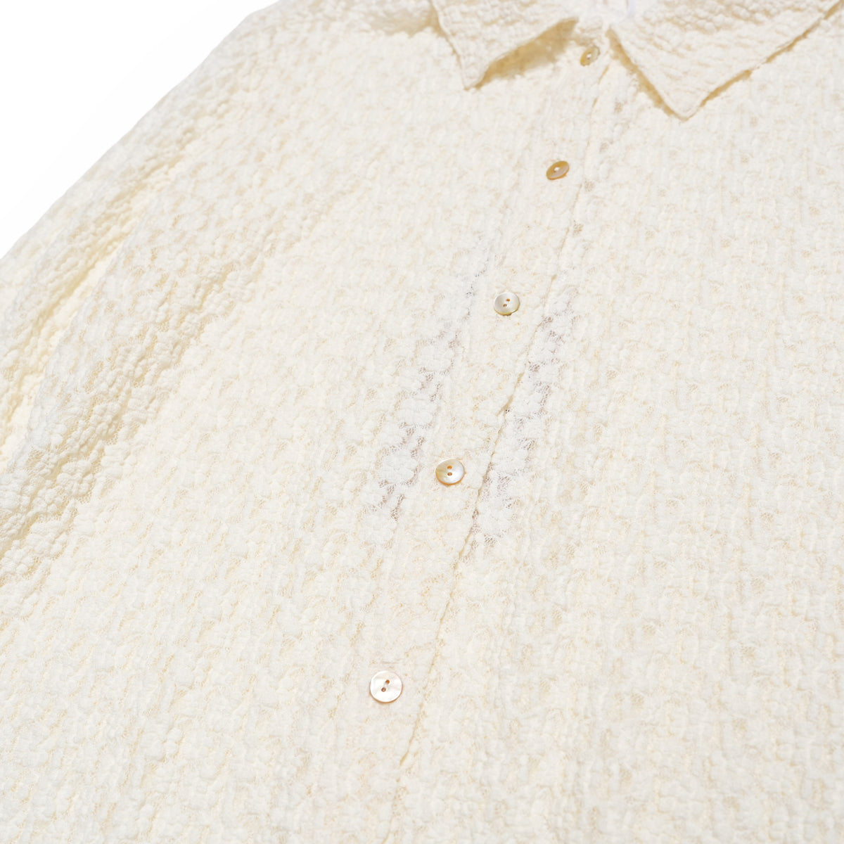 lace button shirt – Ecru | WHYTO