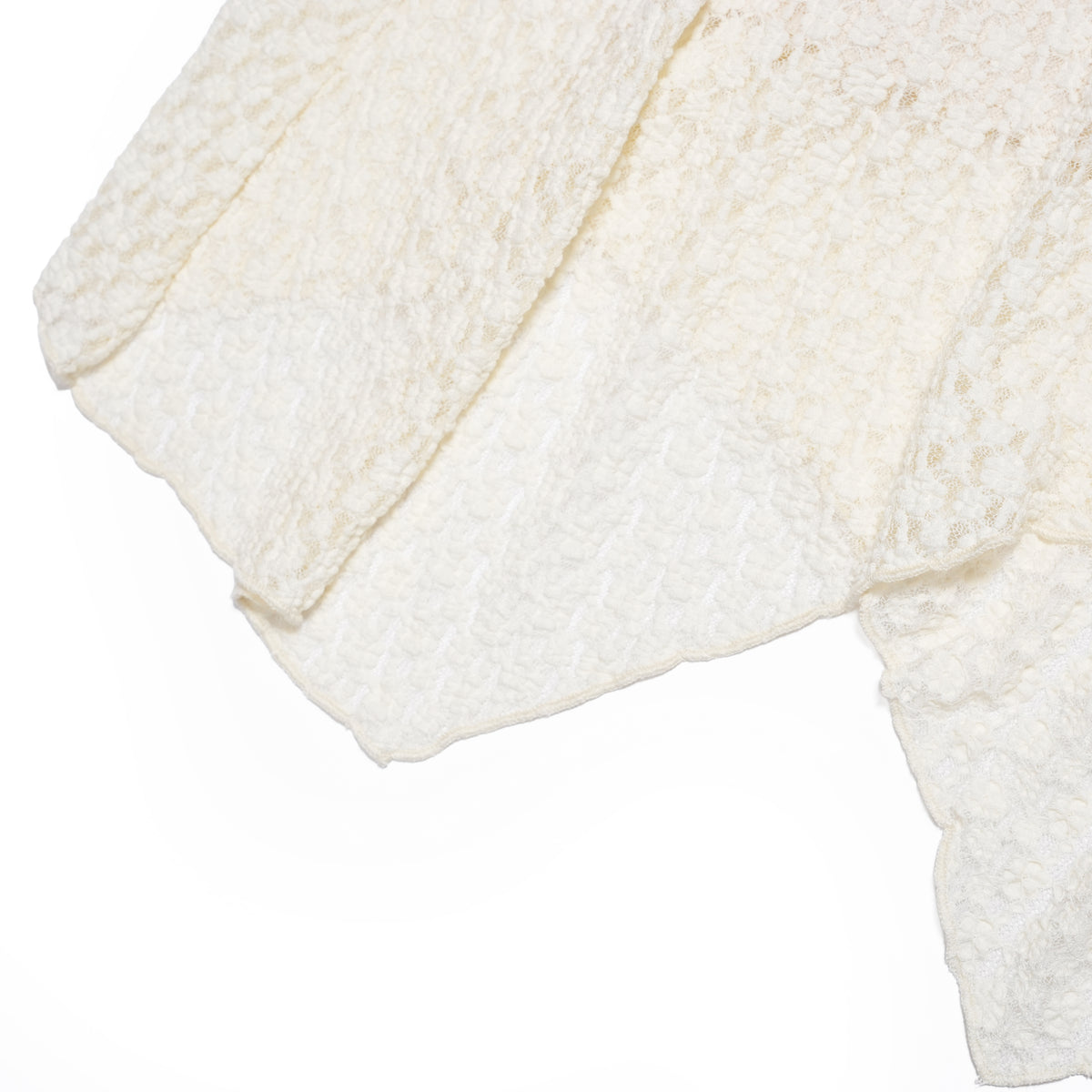 lace asymmetry skirt – Ecru | WHYTO