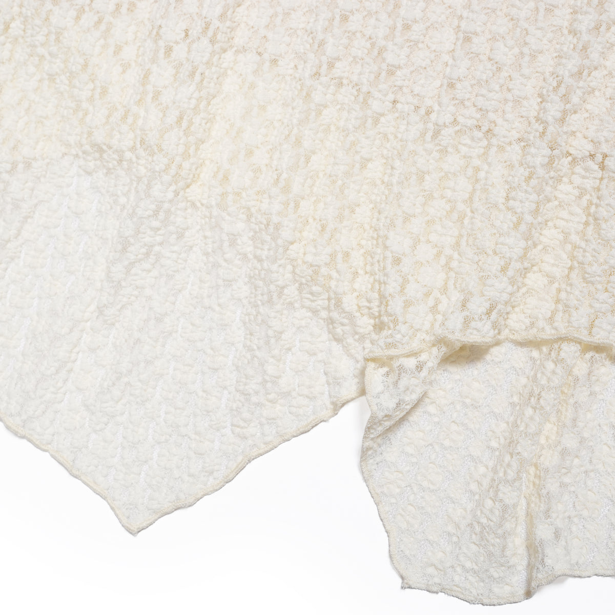 lace asymmetry skirt – Ecru | WHYTO