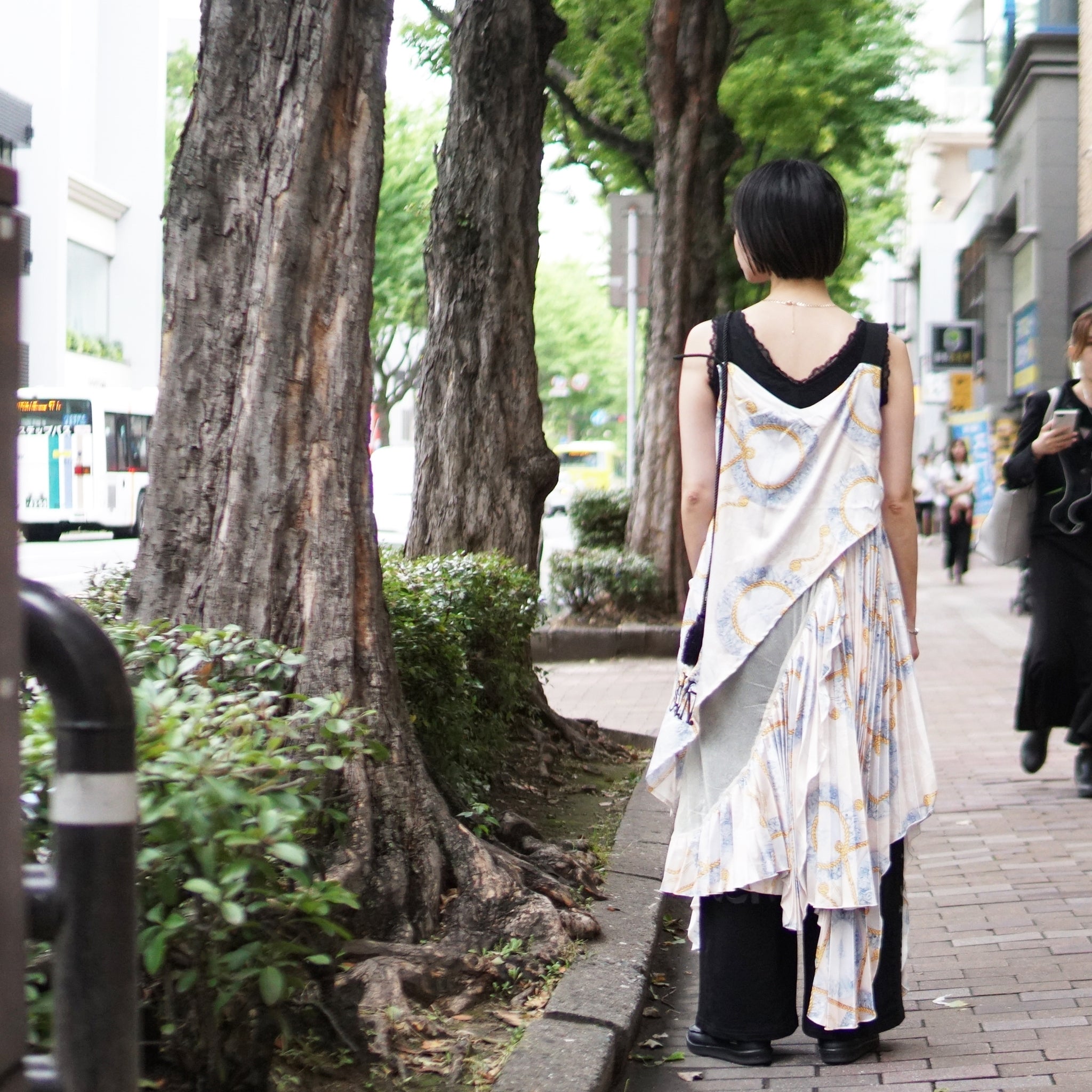 No:SNS23-T02-Beige | Name:Lace plate vest dress | Color:Beige/Navy | Size:(F)【SEIVSON_セイブソン】【archive】