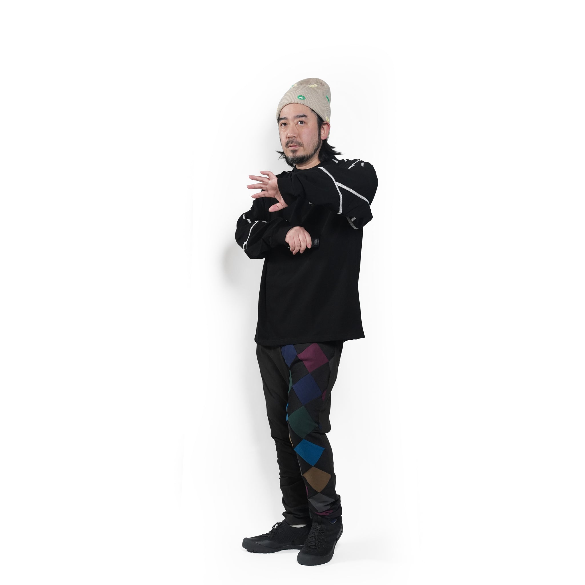 COMPLEXITY BORDER L/S TEE– Black | STOF