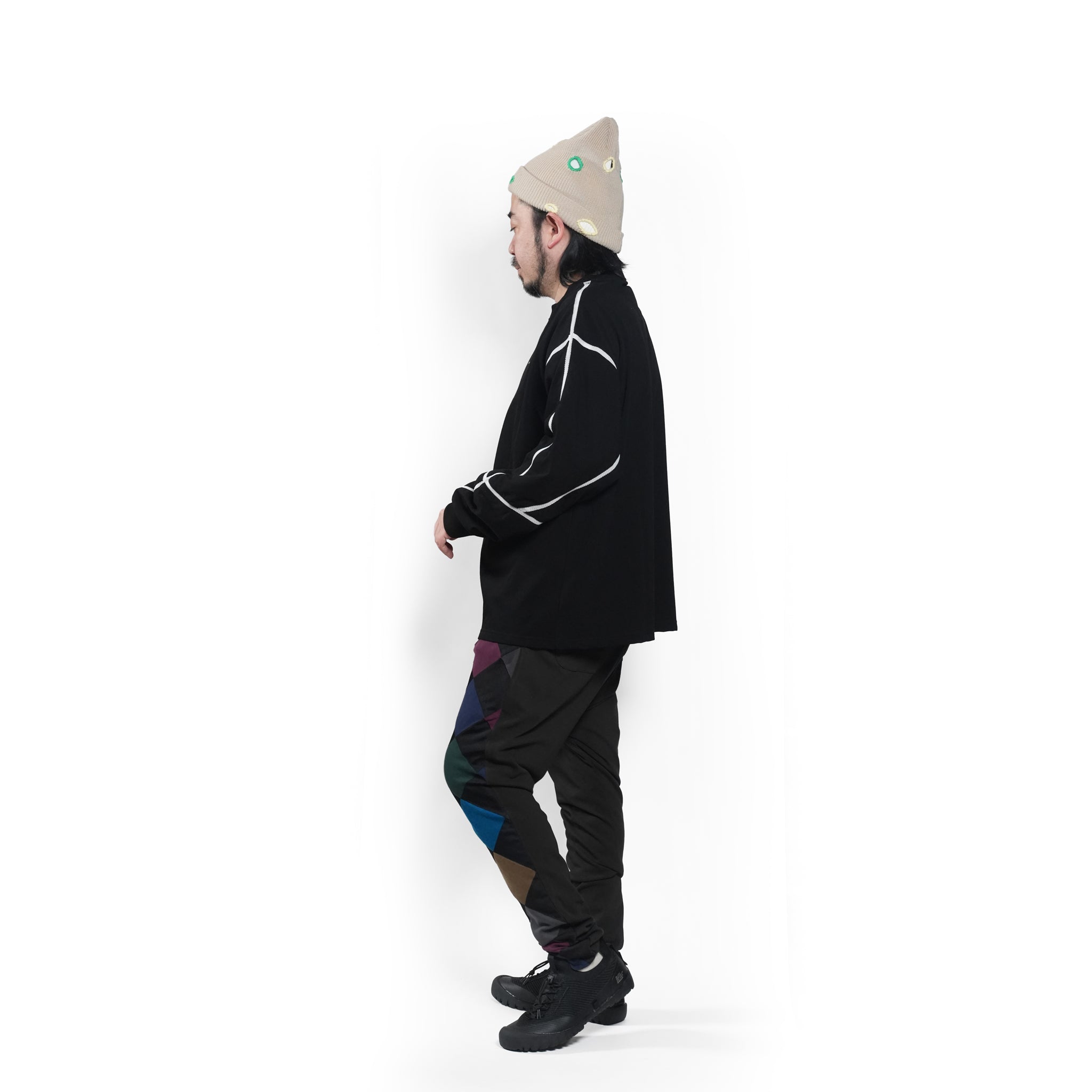 COMPLEXITY BORDER L/S TEE– Black | STOF