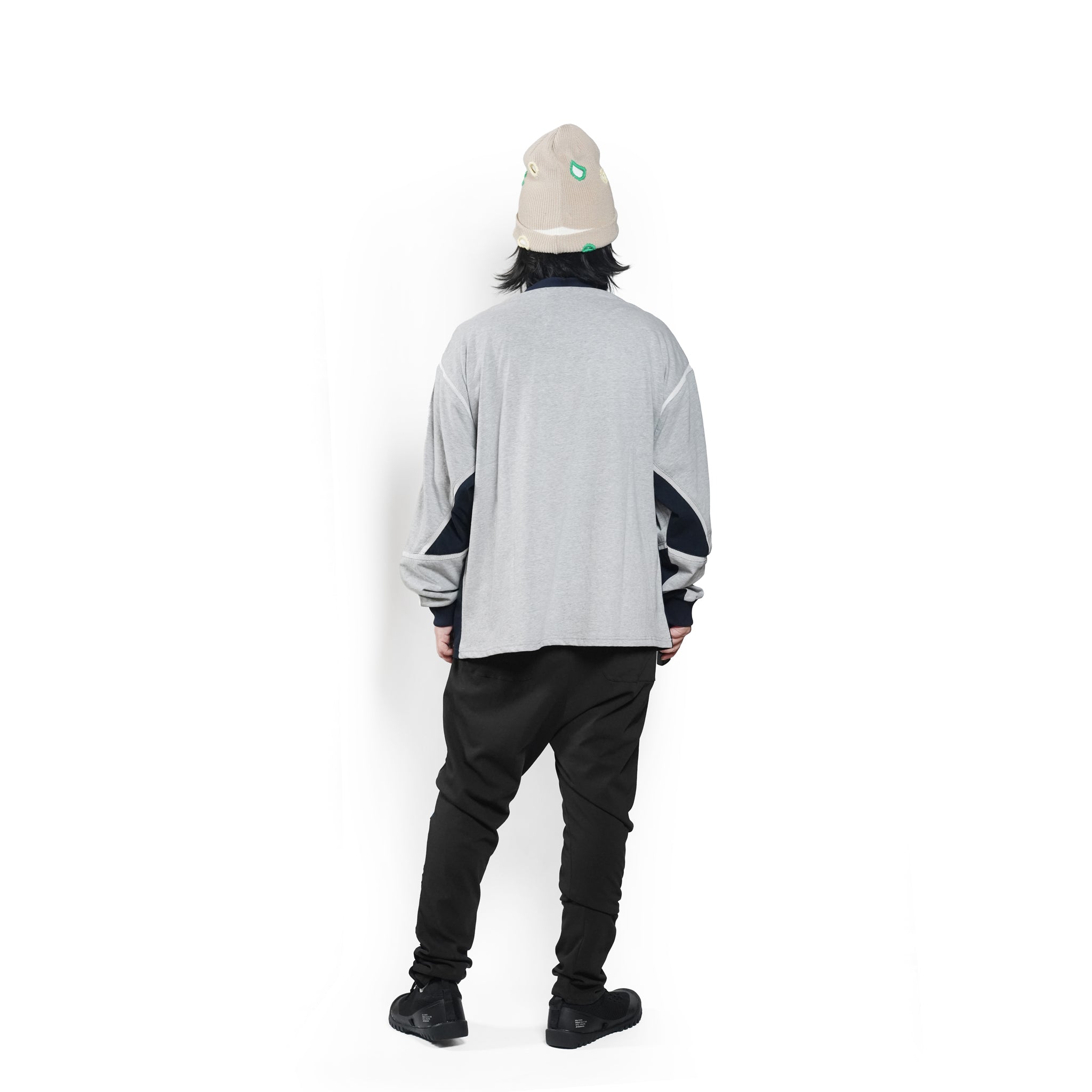 COMPLEXITY BORDER L/S TEE– Navy | STOF