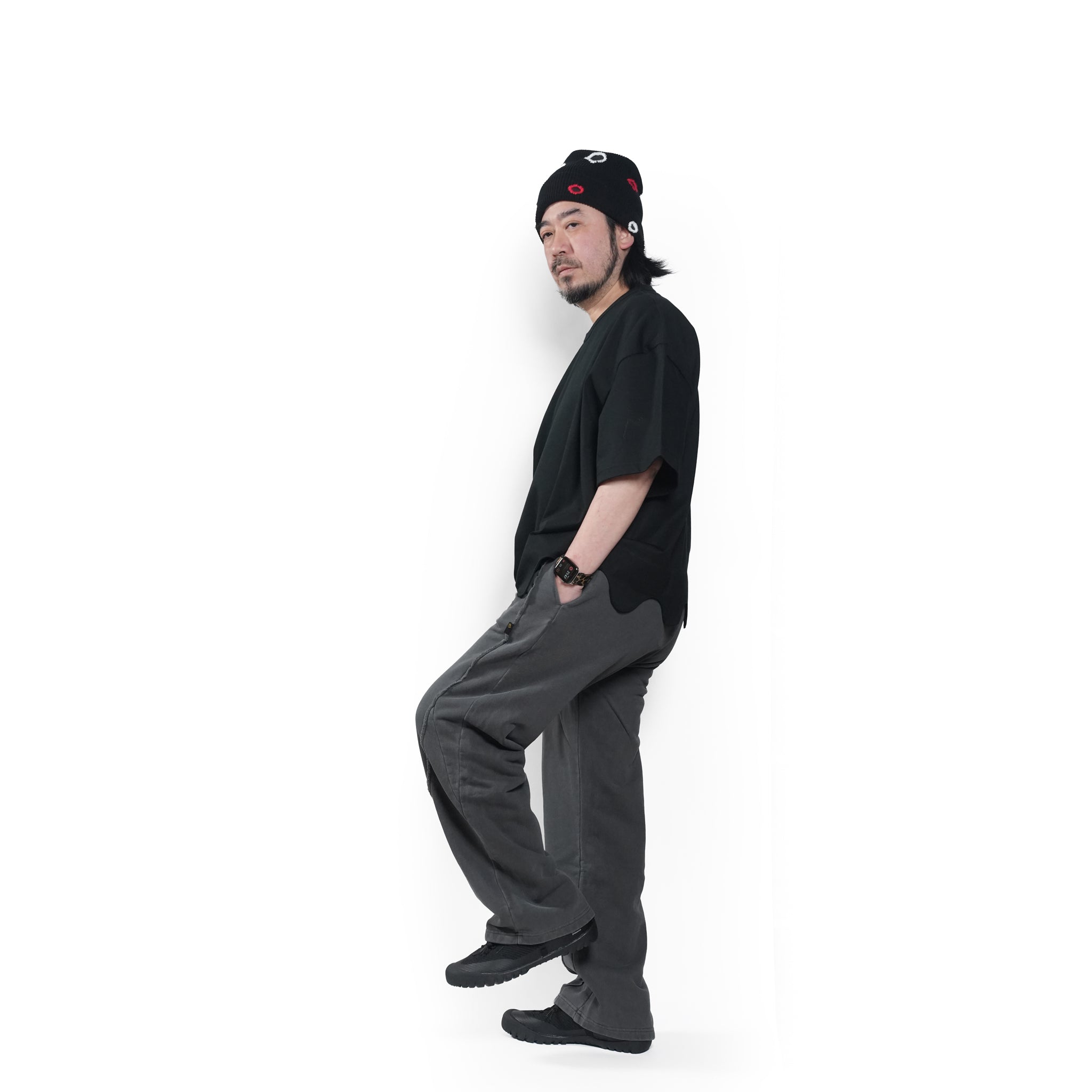 Wide easy sweat pants – Charcoal | EFFECTEN