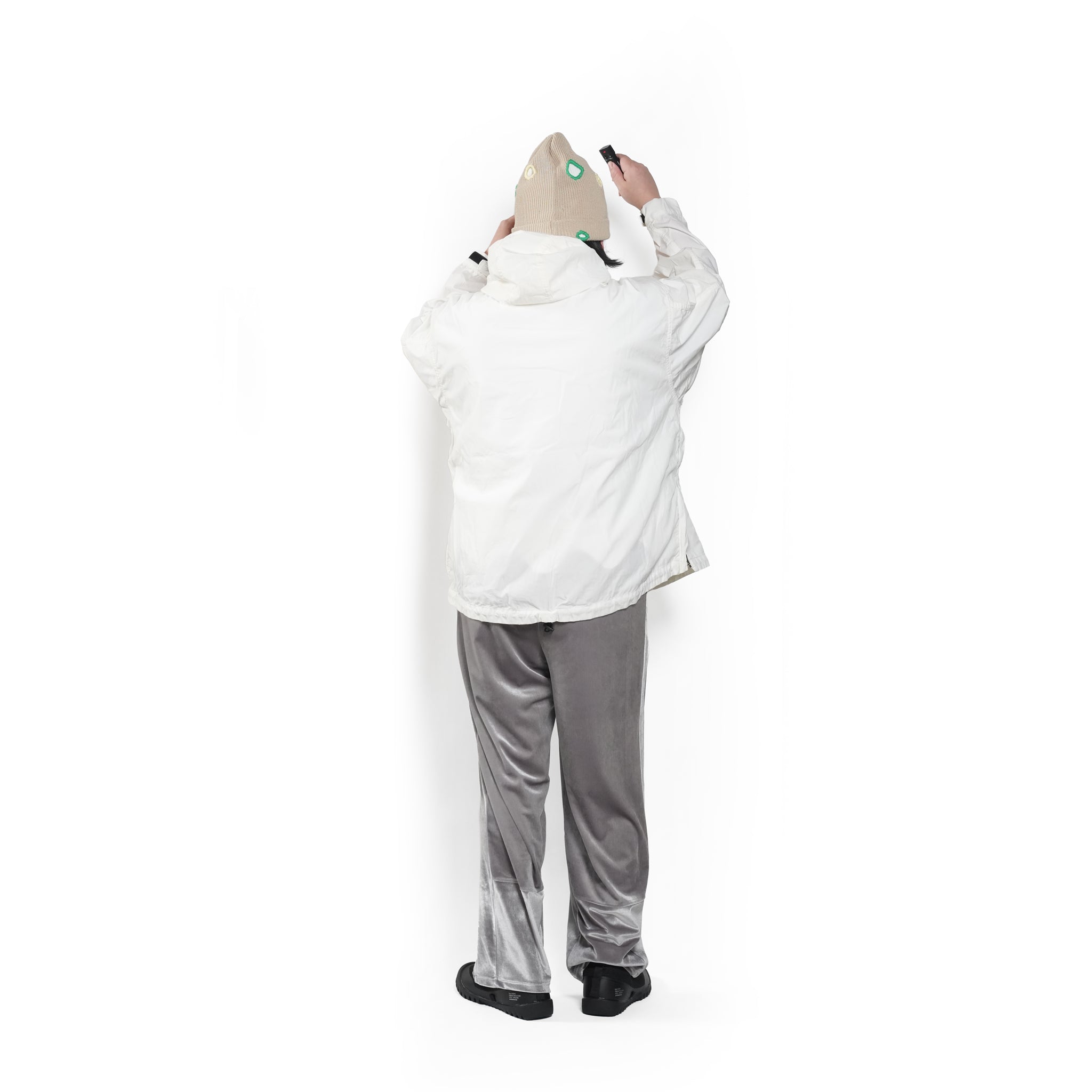 Richie_anorak hoodie – White Poplin | IMPRESTORE