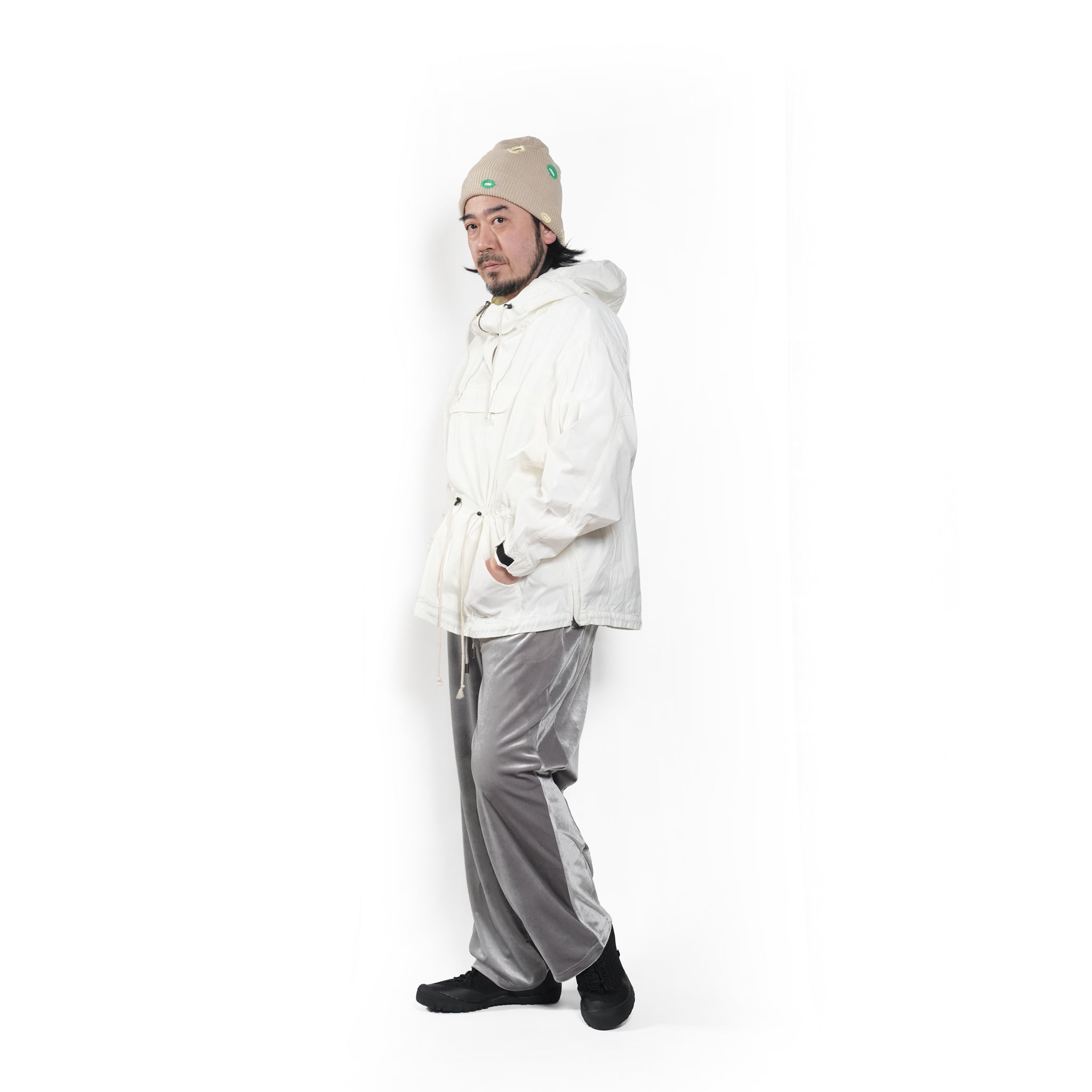 Richie_anorak hoodie – White Poplin | IMPRESTORE