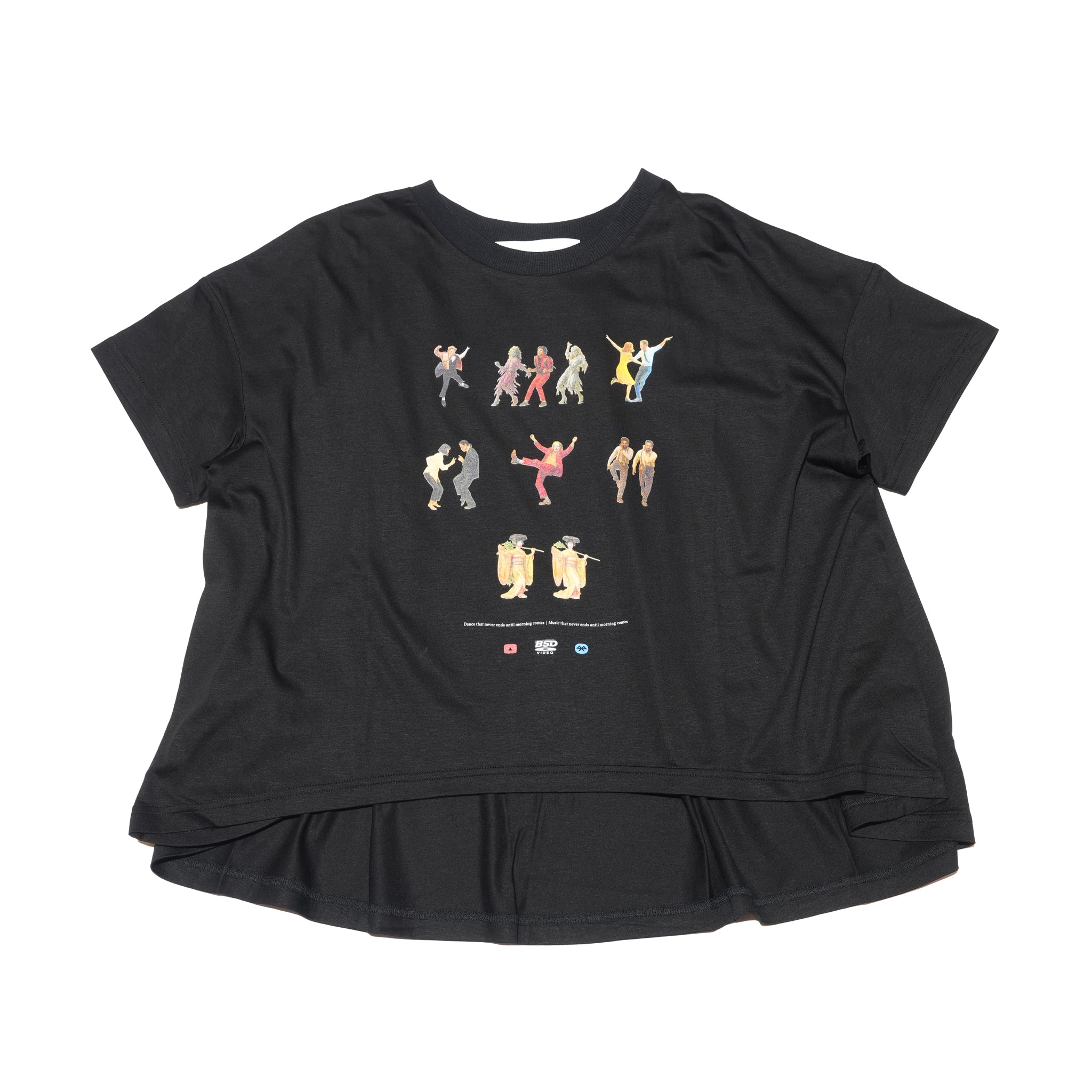 OMNIDANCE Flare T-Shirt– Black | BEDSIDEDRAMA