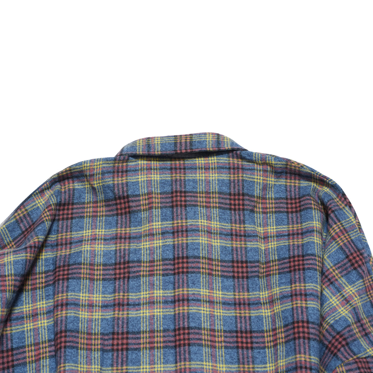 Half flannel check big shirt – Blue | STOF
