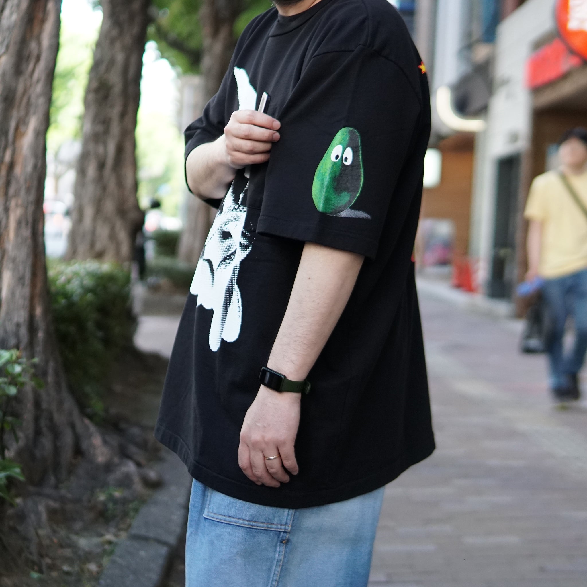 No:M25701black | Name:French Terry SS Pocket Tee w Print | Color:Black【MONITALY_モニタリー】