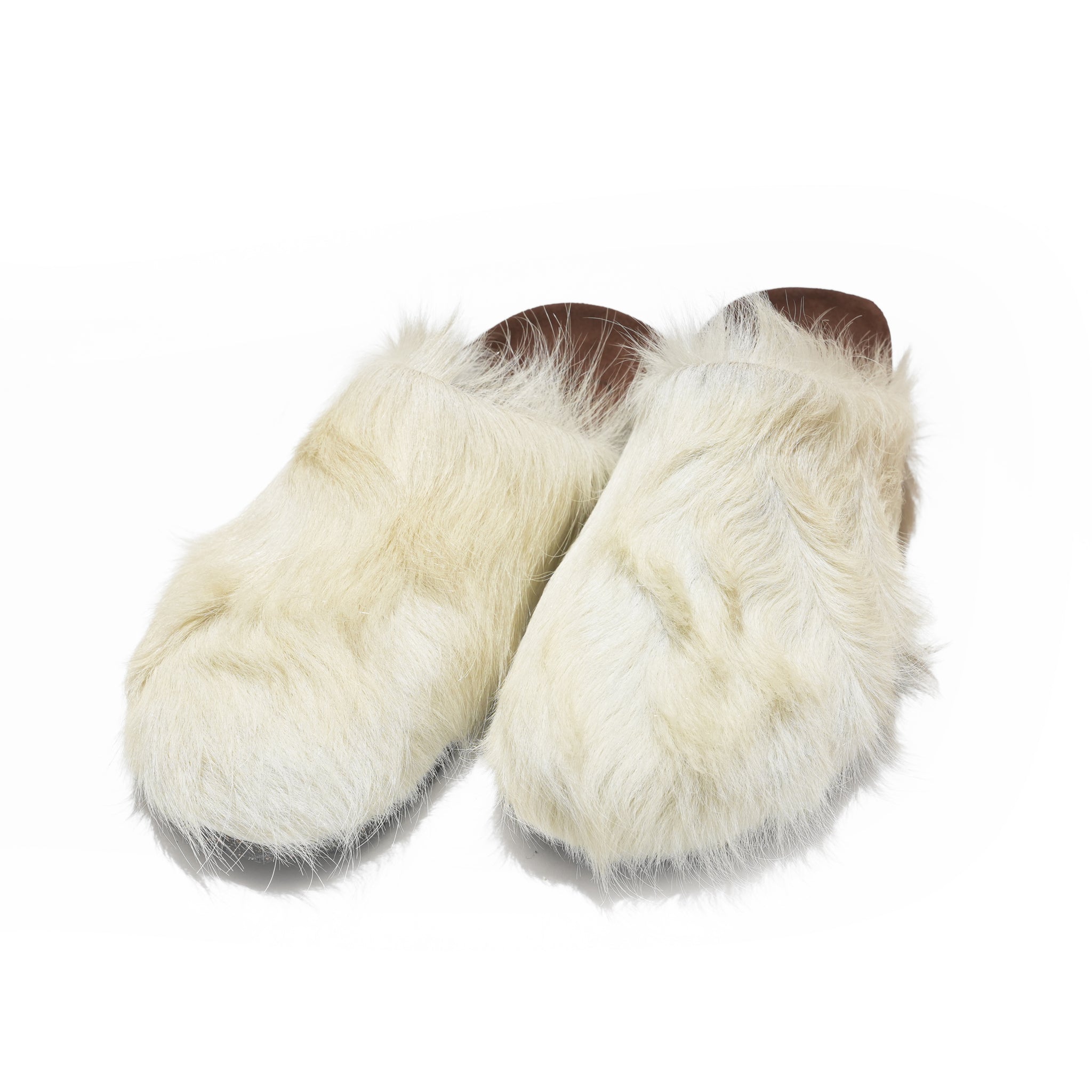 BOSABO Fur Mule（ Long Hair / White ) | BOSABO