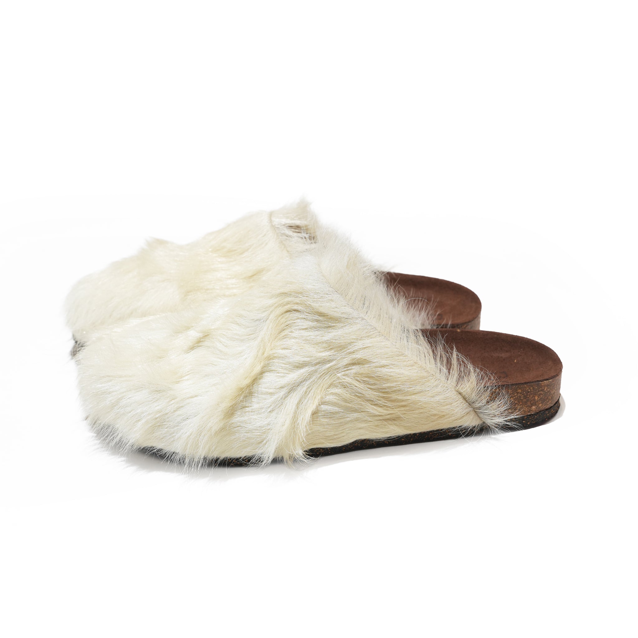 BOSABO Fur Mule（ Long Hair / White ) | BOSABO