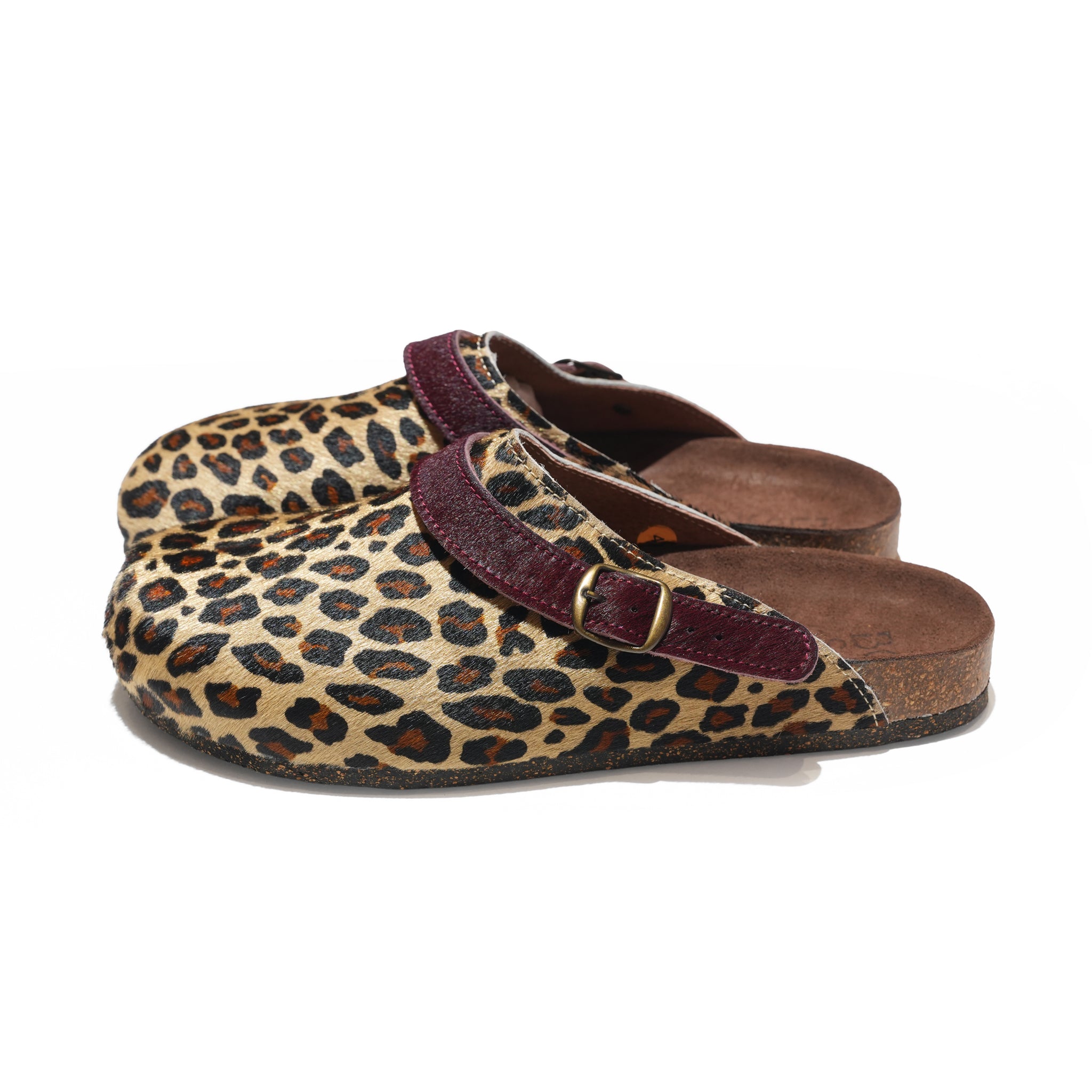 BOSABO Leopard Buckle Mule（Haircalf） | BOSABO