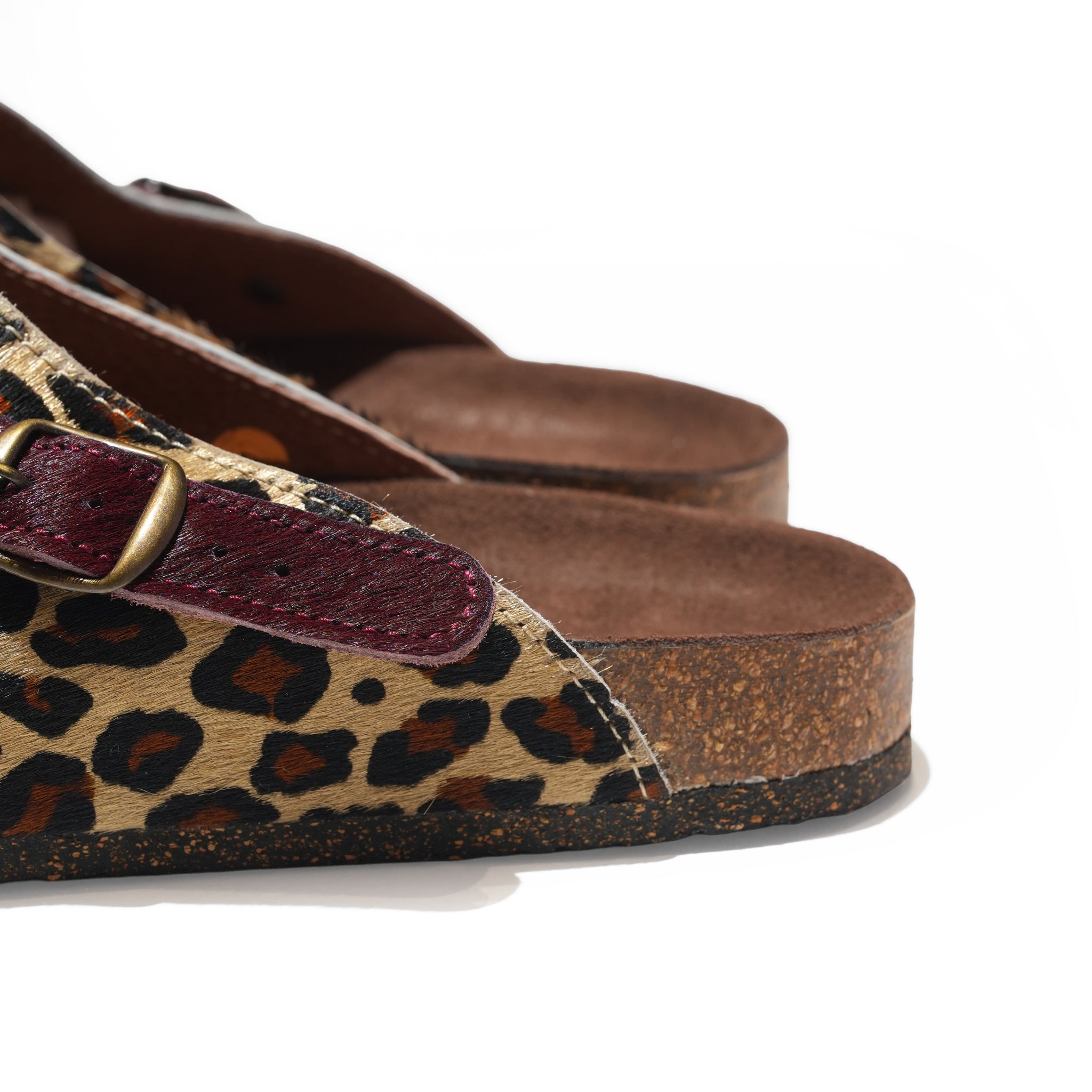 BOSABO Leopard Buckle Mule（Haircalf） | BOSABO