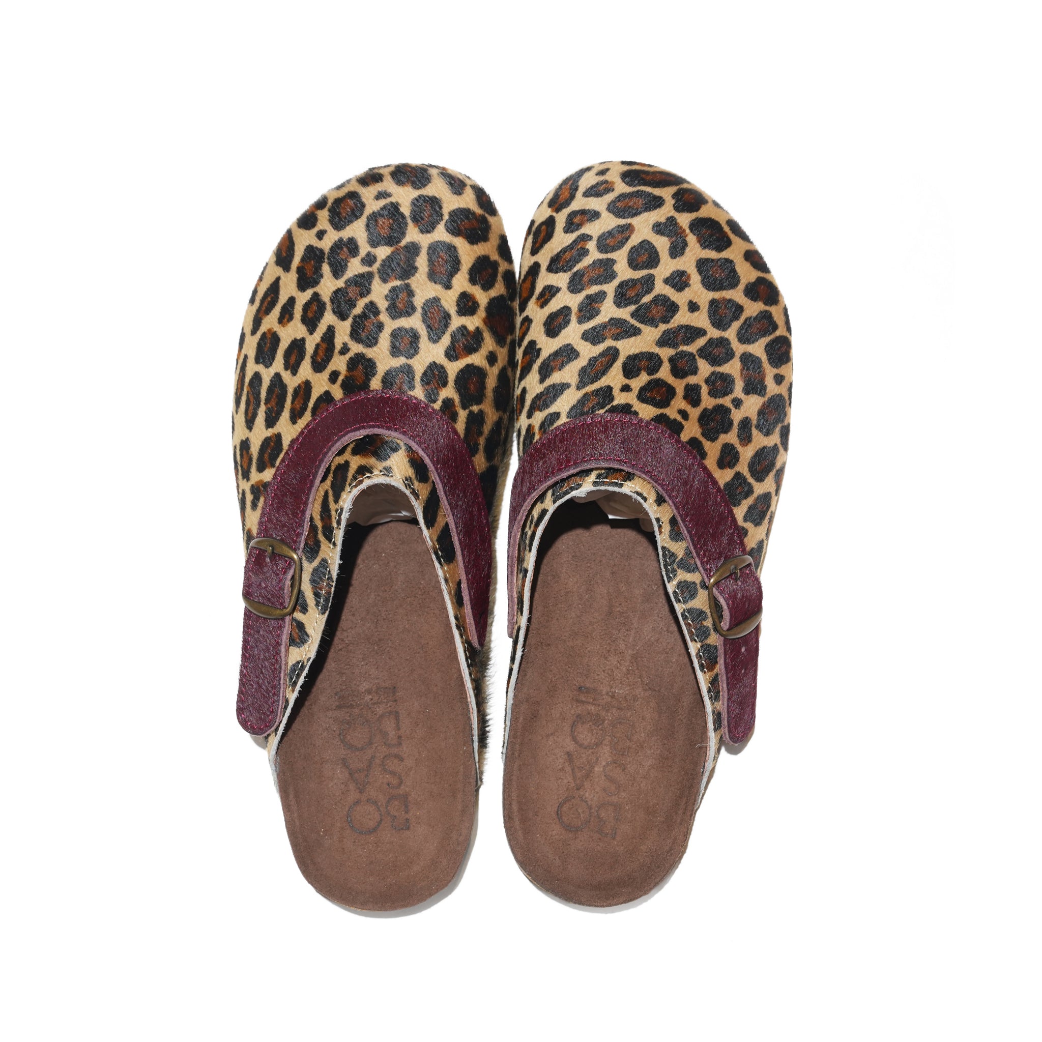 BOSABO Leopard Buckle Mule（Haircalf） | BOSABO