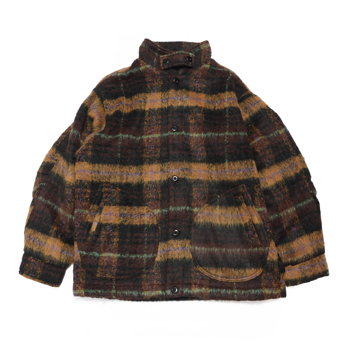WOOLY JKT– BROWN-MUSTARD | QUOLT