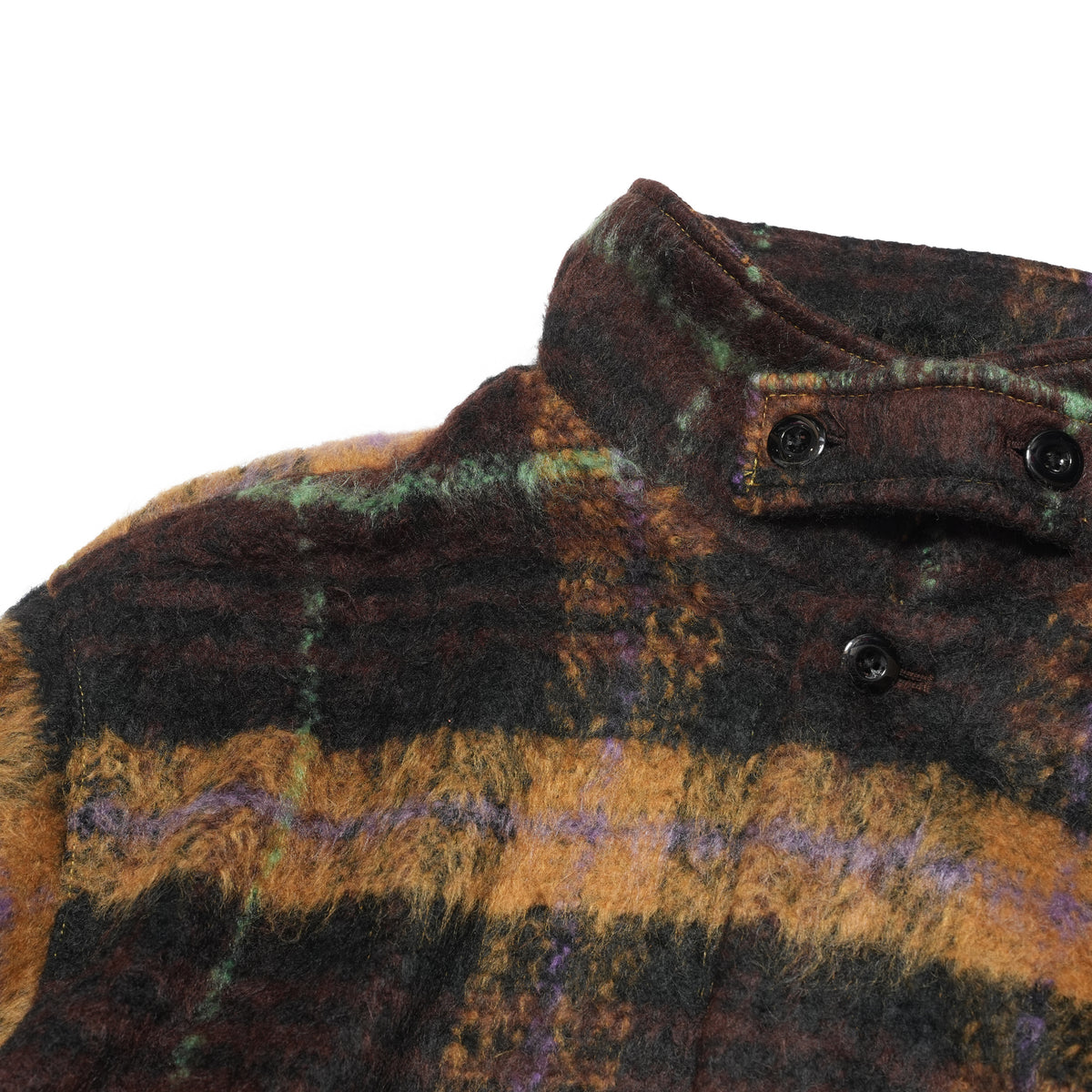 WOOLY JKT– BROWN-MUSTARD | QUOLT