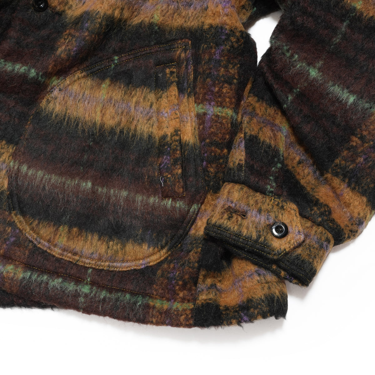 WOOLY JKT– BROWN-MUSTARD | QUOLT