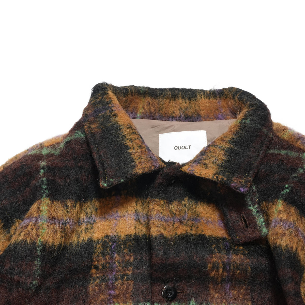 WOOLY JKT– BROWN-MUSTARD | QUOLT