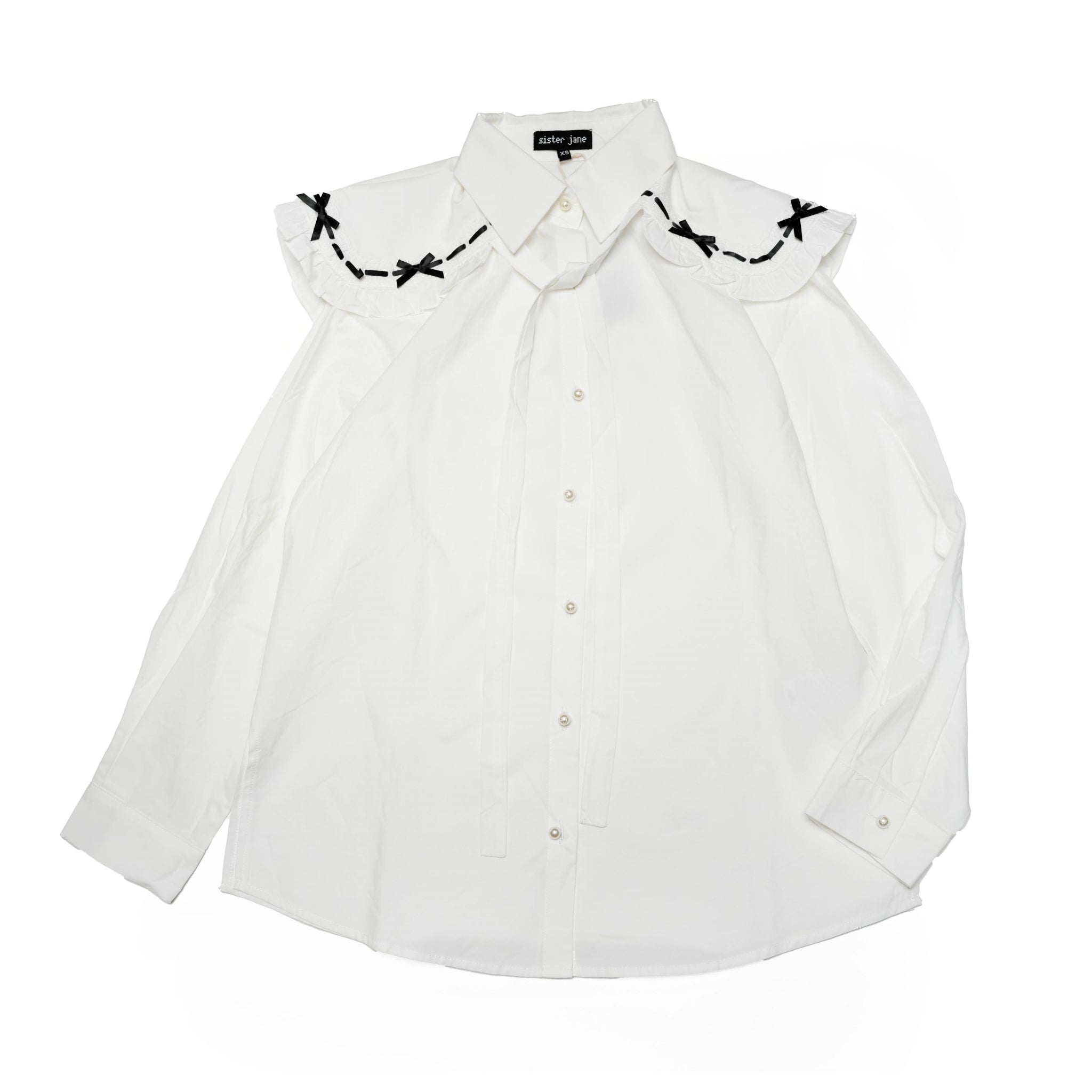 29SJ05BL1221WHT | Bonnie Bow Collar Shirt | 【SISTER JANE_シスタージェーン】