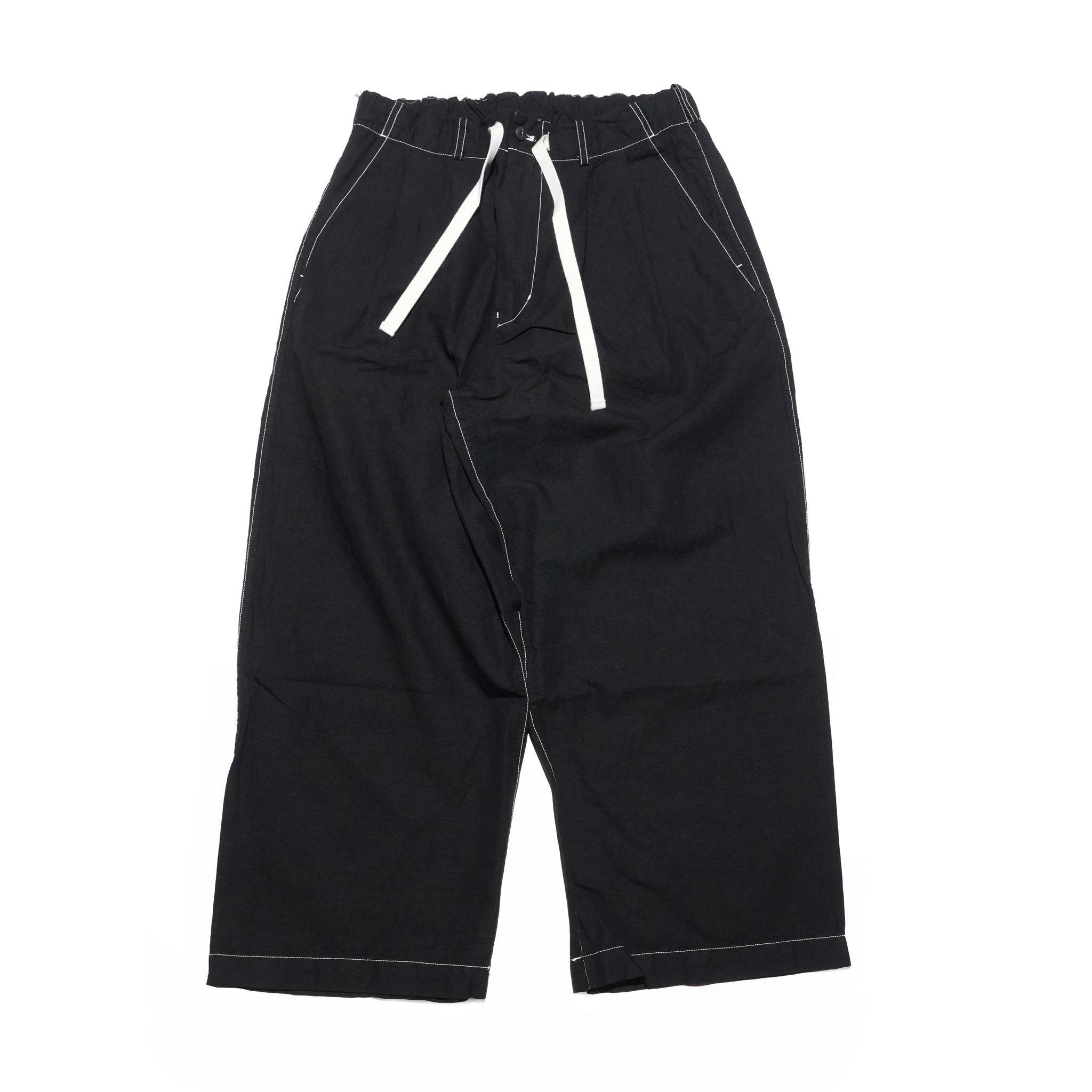 BAGS EASY WIDE PANTS-CHAMBRAY – Black | BE-02_Black｜CATTA SHIRTS
