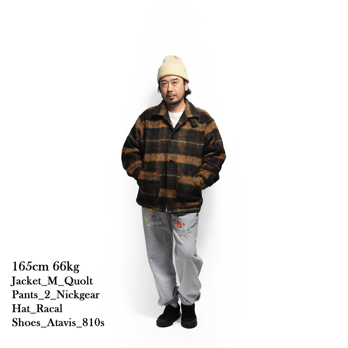 WOOLY JKT– BROWN-MUSTARD | QUOLT