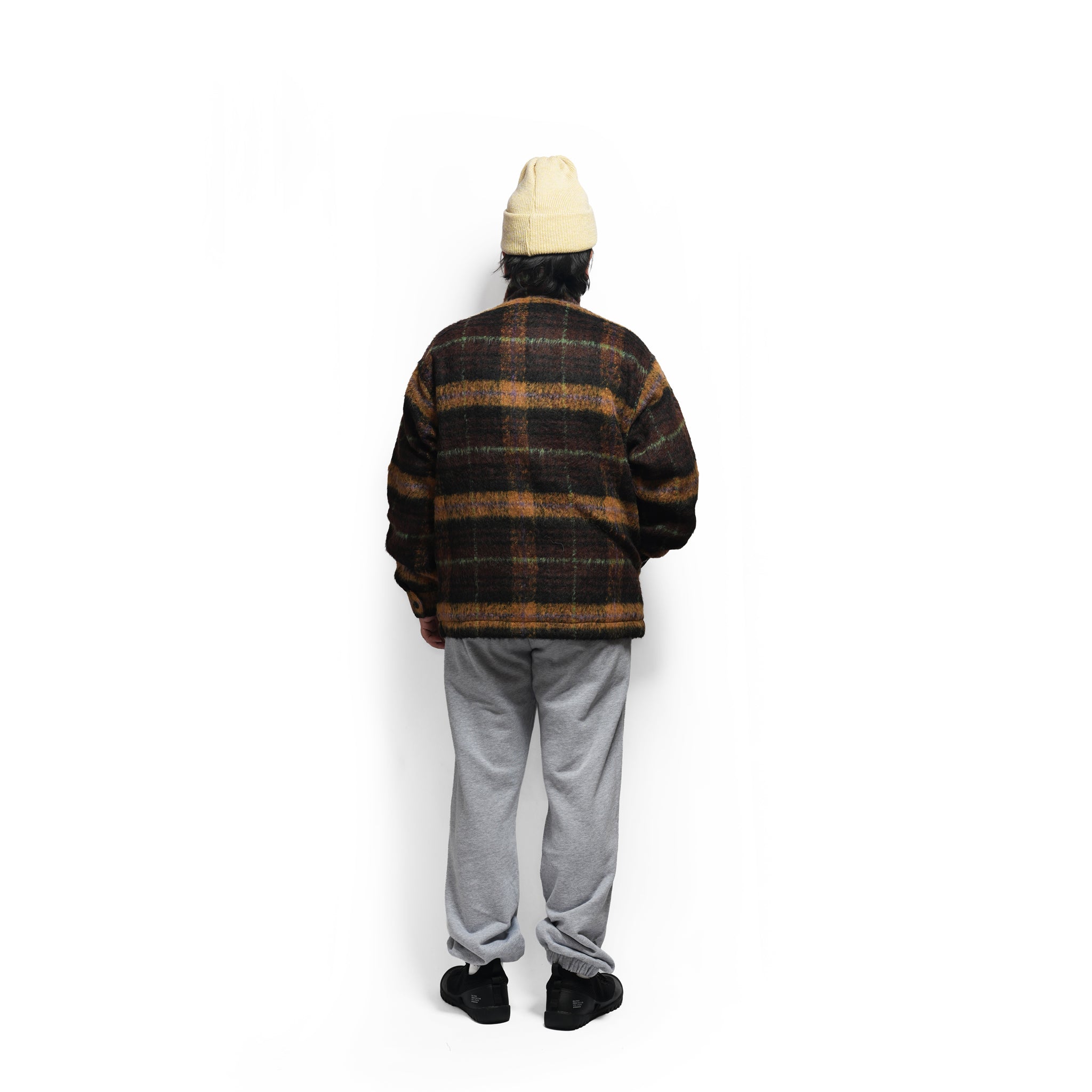 WOOLY JKT– BROWN-MUSTARD | QUOLT